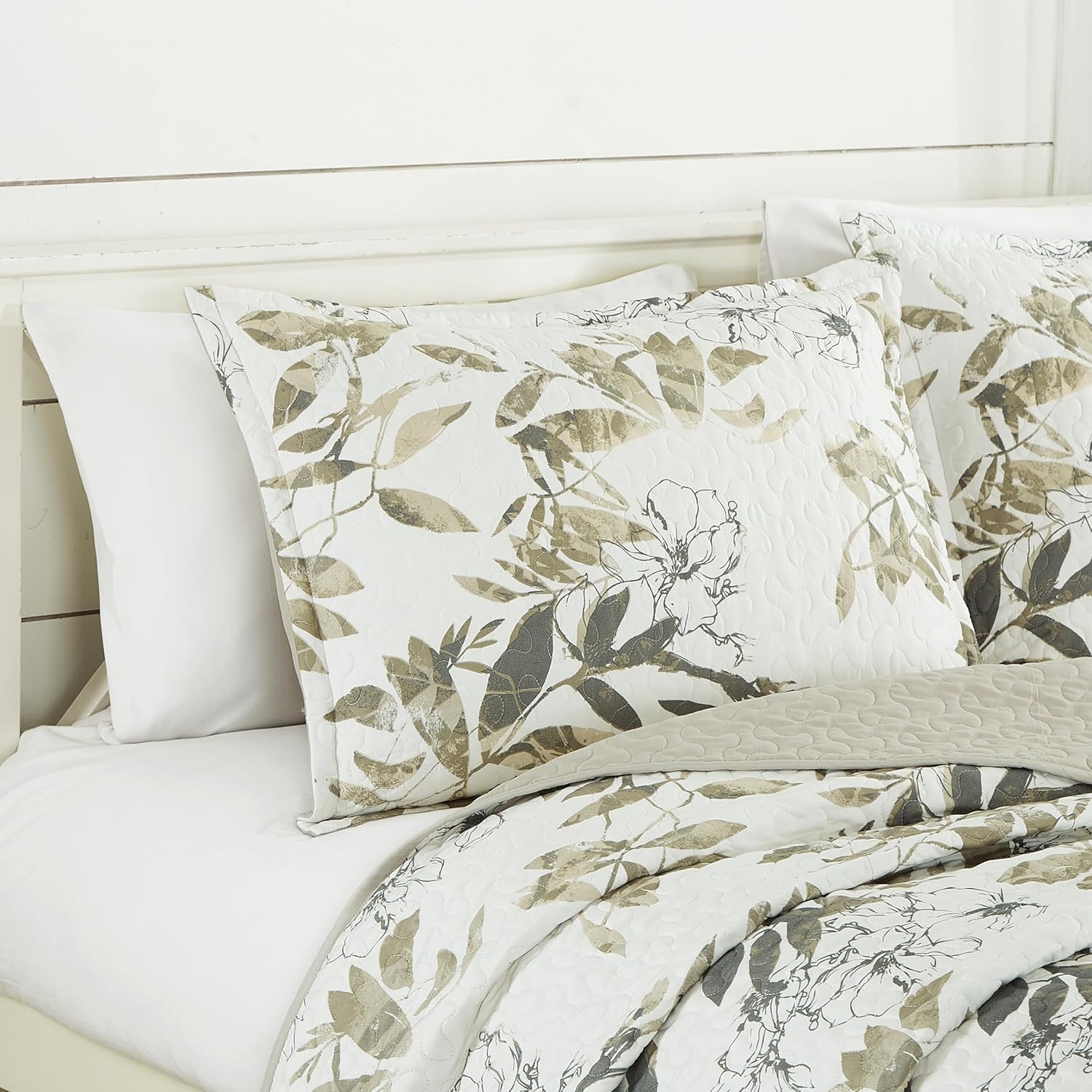 Chezmoi Collection Julia 3-Piece Floral Quilt Set Queen