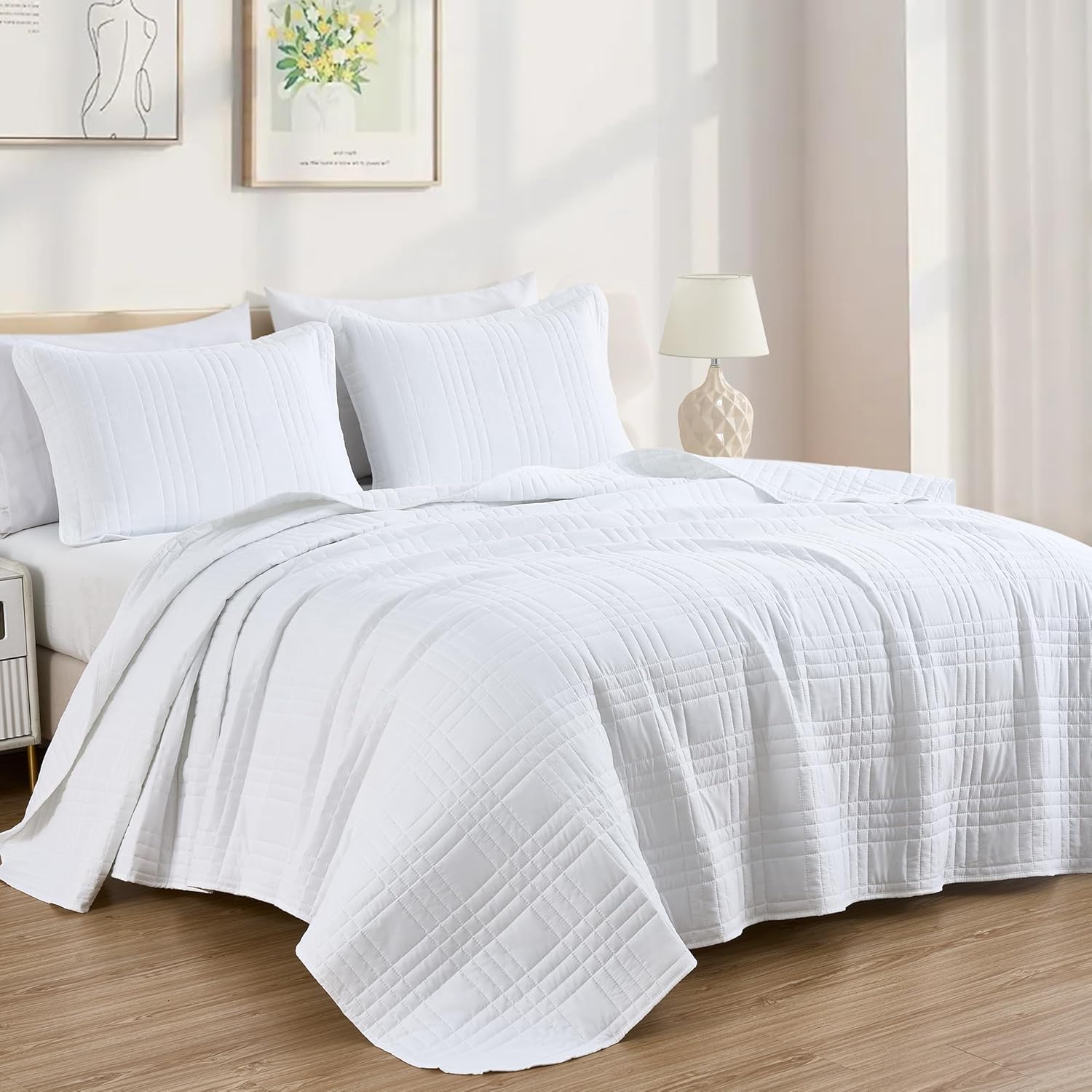 Chezmoi Kingston Twin XL Bedspread Set 2-Piece