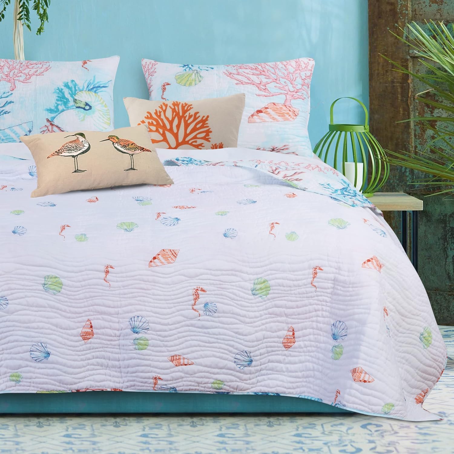 Sarasota Coastal Quilt Set 5-Piece FullQueen