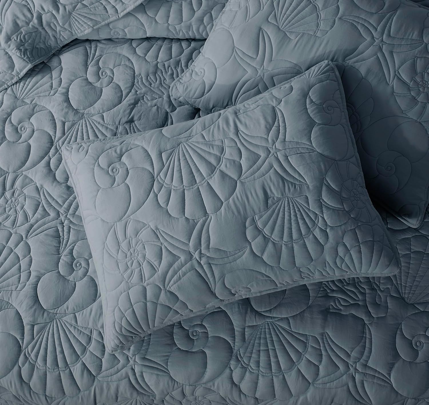WDCOZY Coastal Beach Twin Quilt Set