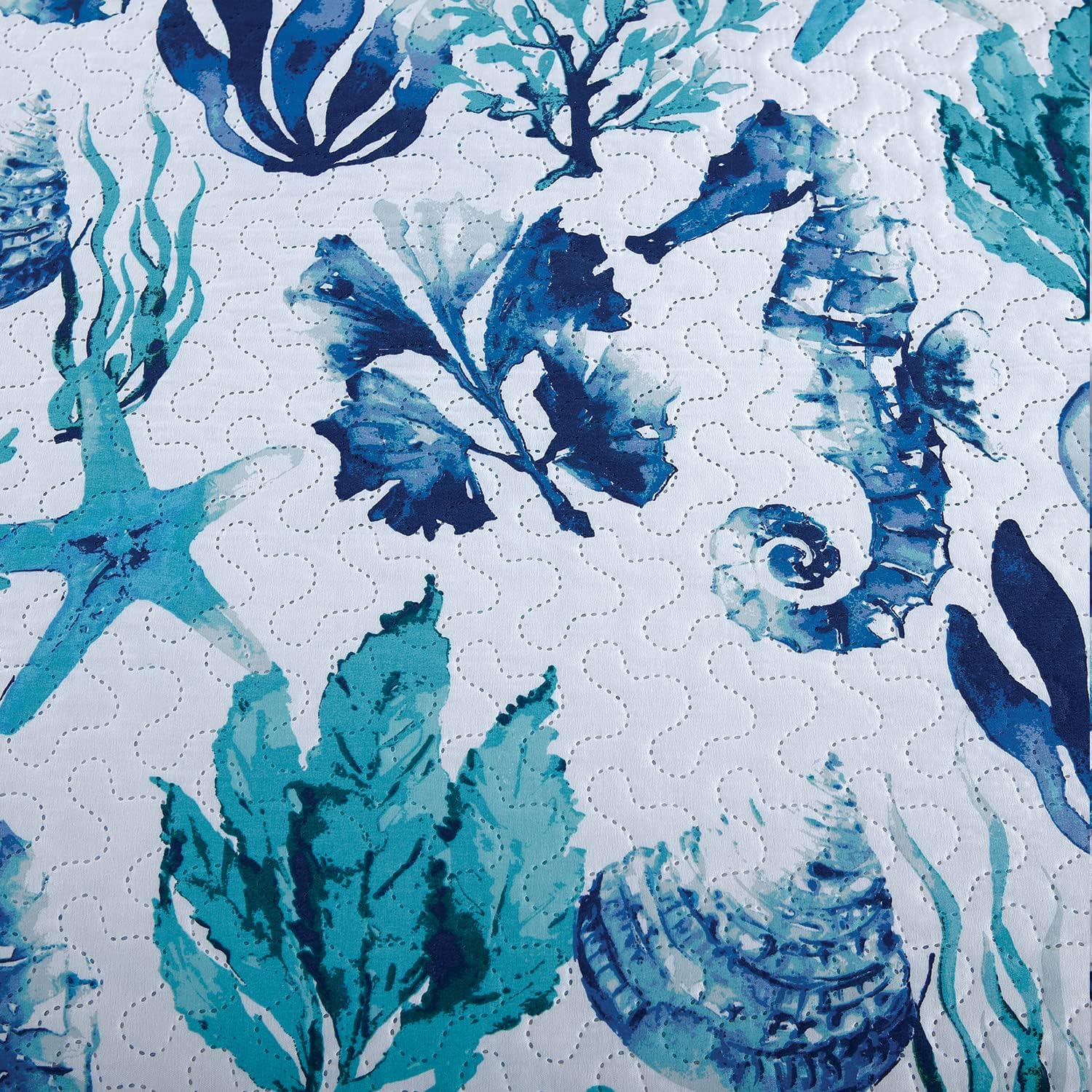 Jarson 3 Pcs Summer Coastal Quilt Set Twin Size