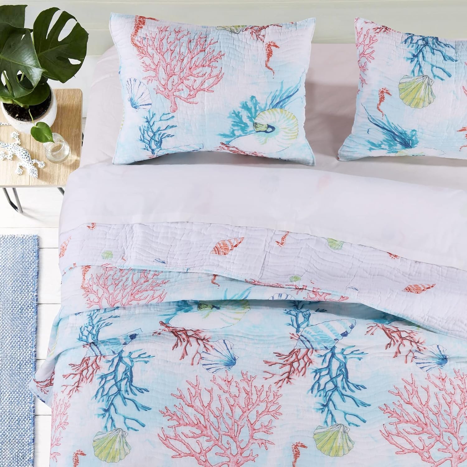Sarasota Coastal Quilt Set 5-Piece FullQueen