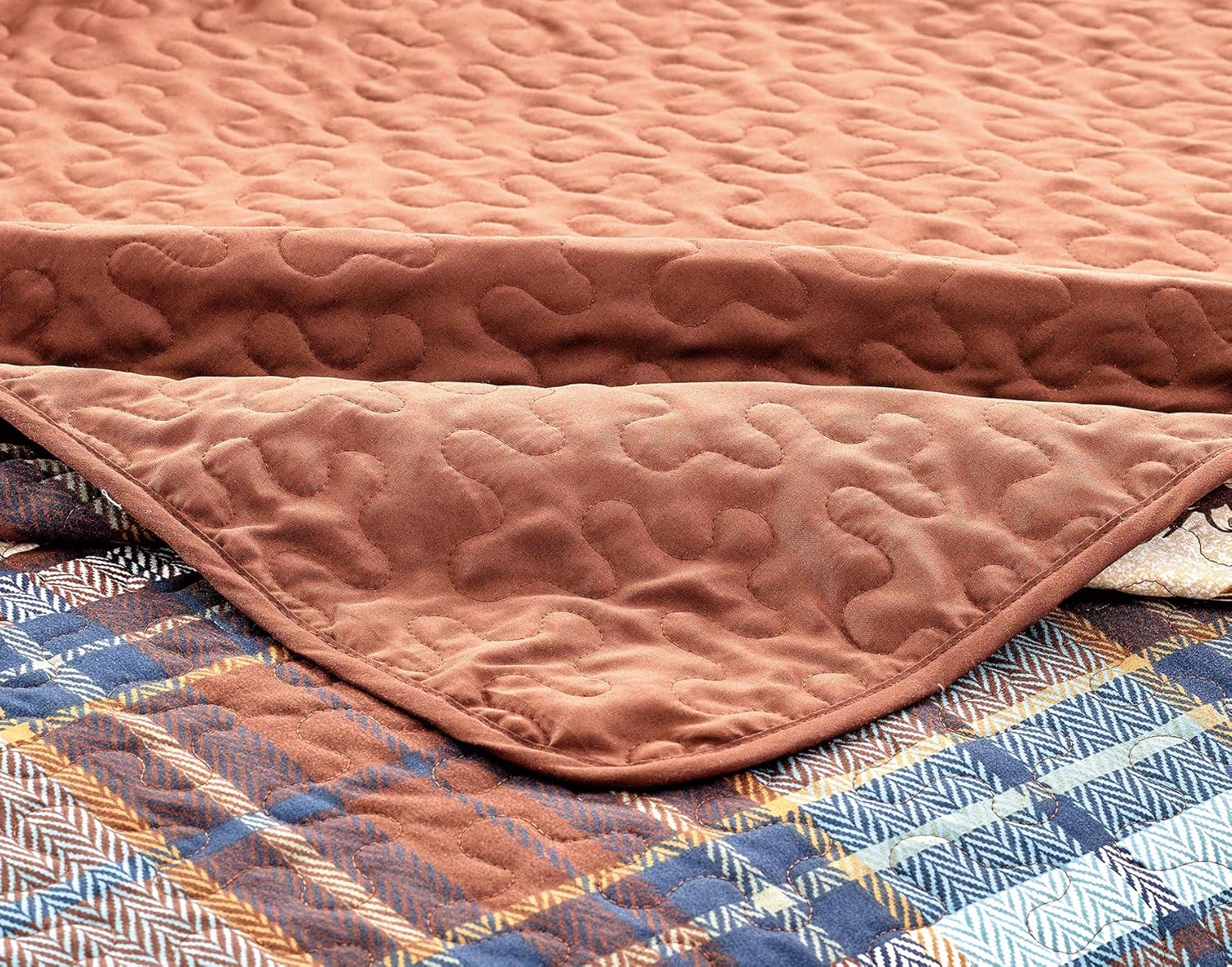 River Fly Fishing Themed Rustic Cabin Bedspreads Twin Set