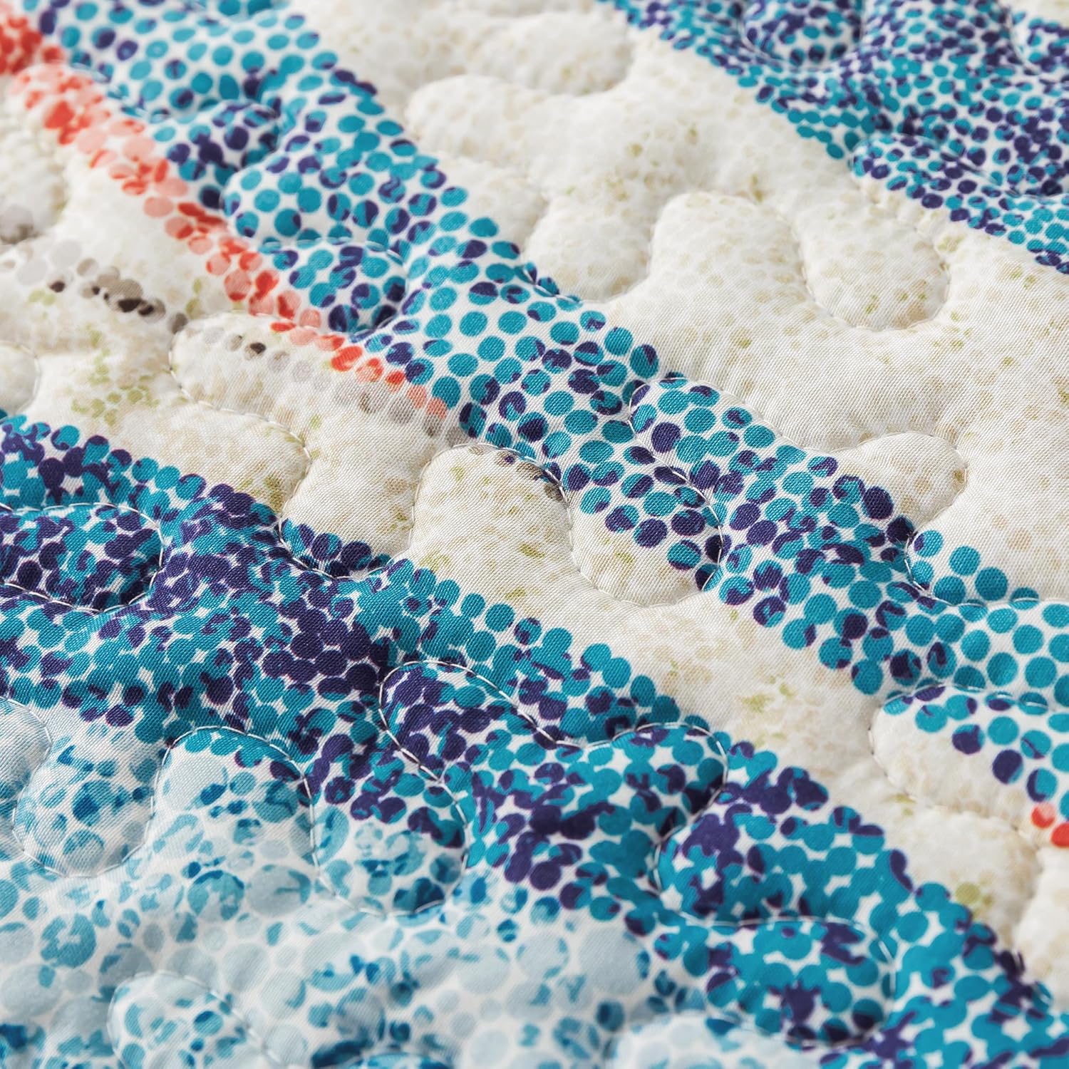 HoneiLife Oversized King Quilt Set 120x120 - Coastal Style 3 Piece