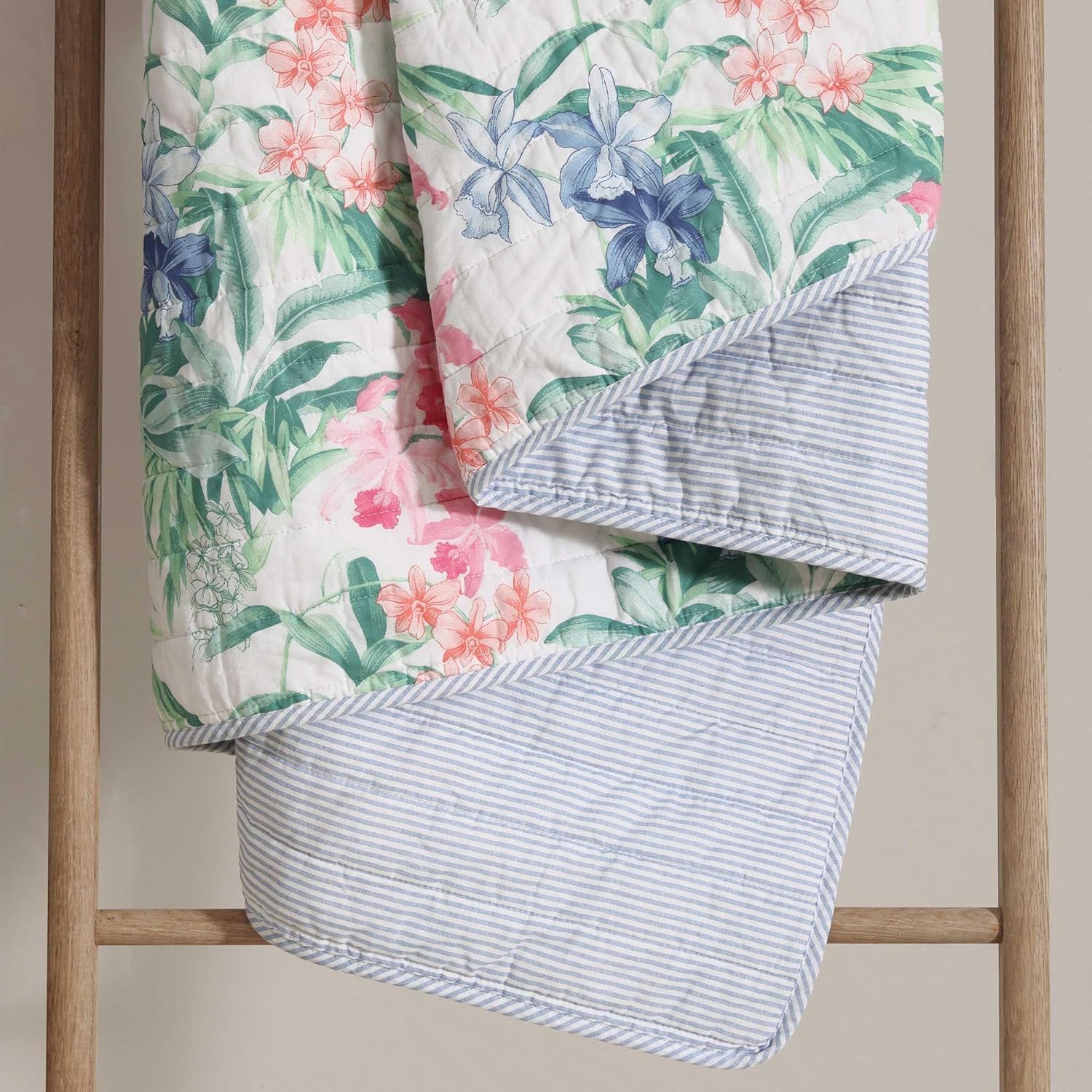Tommy Bahama Twin Quilt Set - Reversible Cotton Coastal Bedding