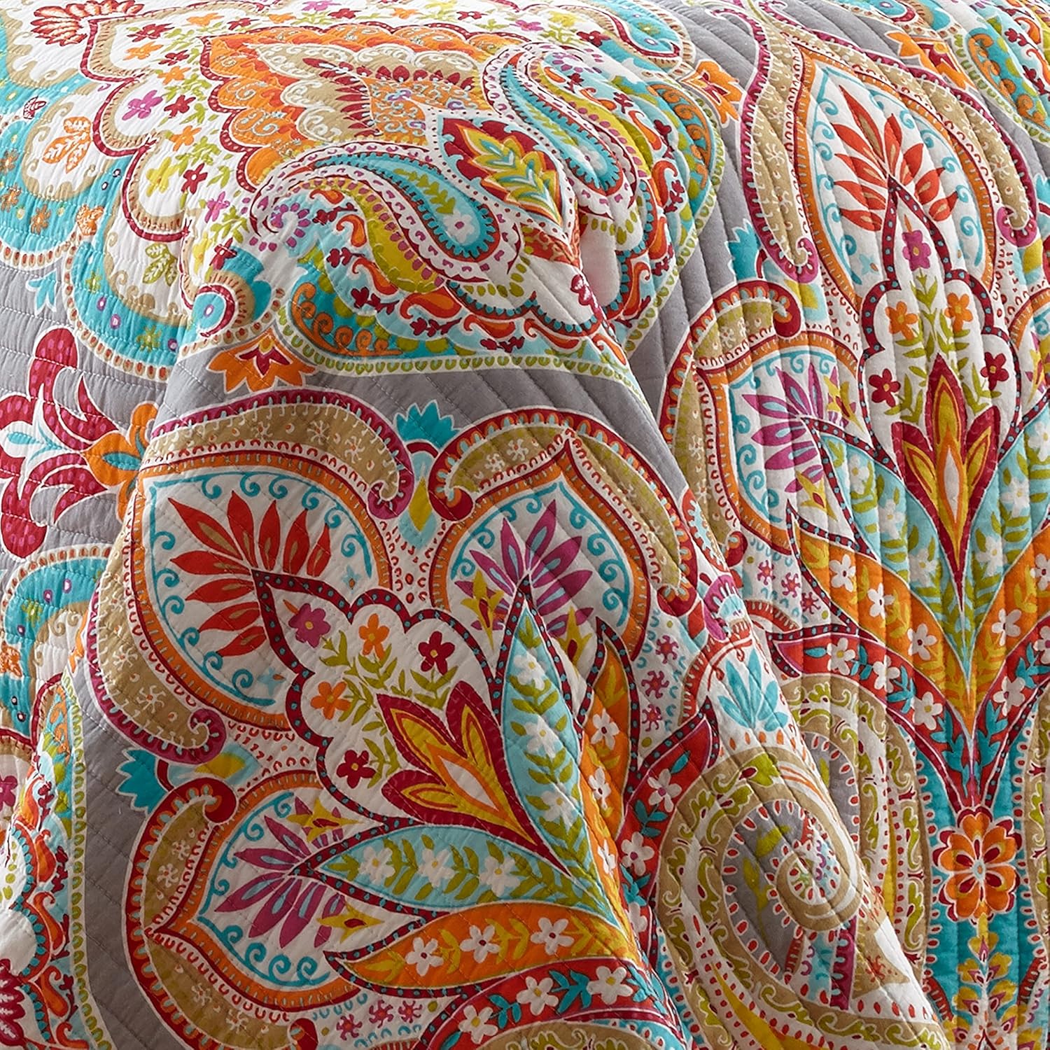 Levtex Home Marielle Grey Cotton Quilt Set
