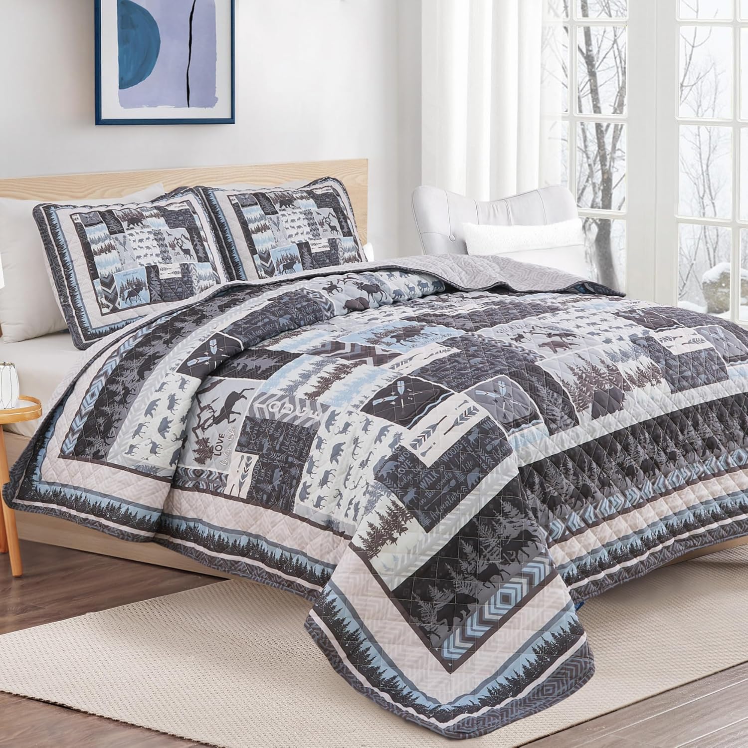 Market Place Rustic Quilt Set Twin Size