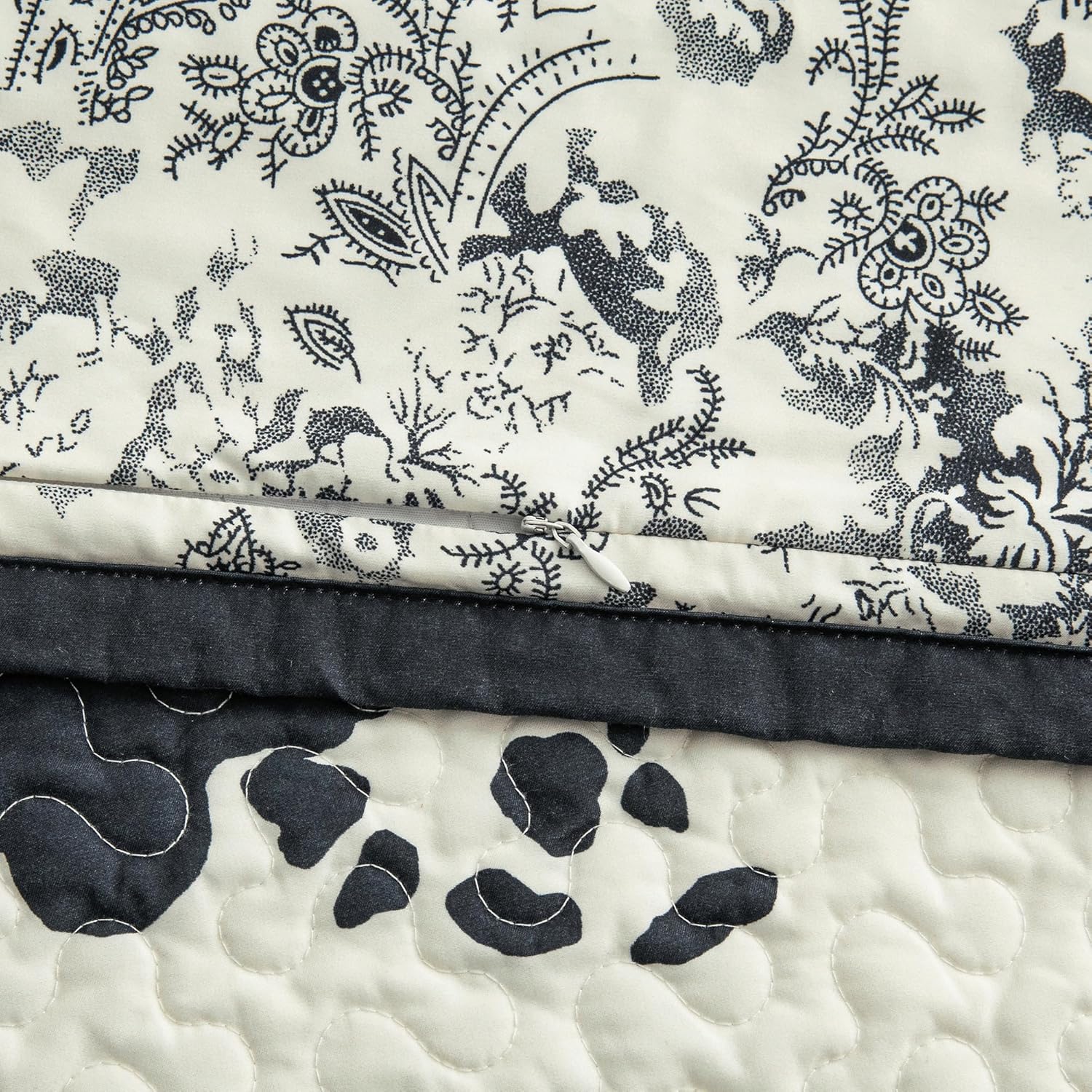 Clara Cow Print Quilt Set 3 Piece King Size
