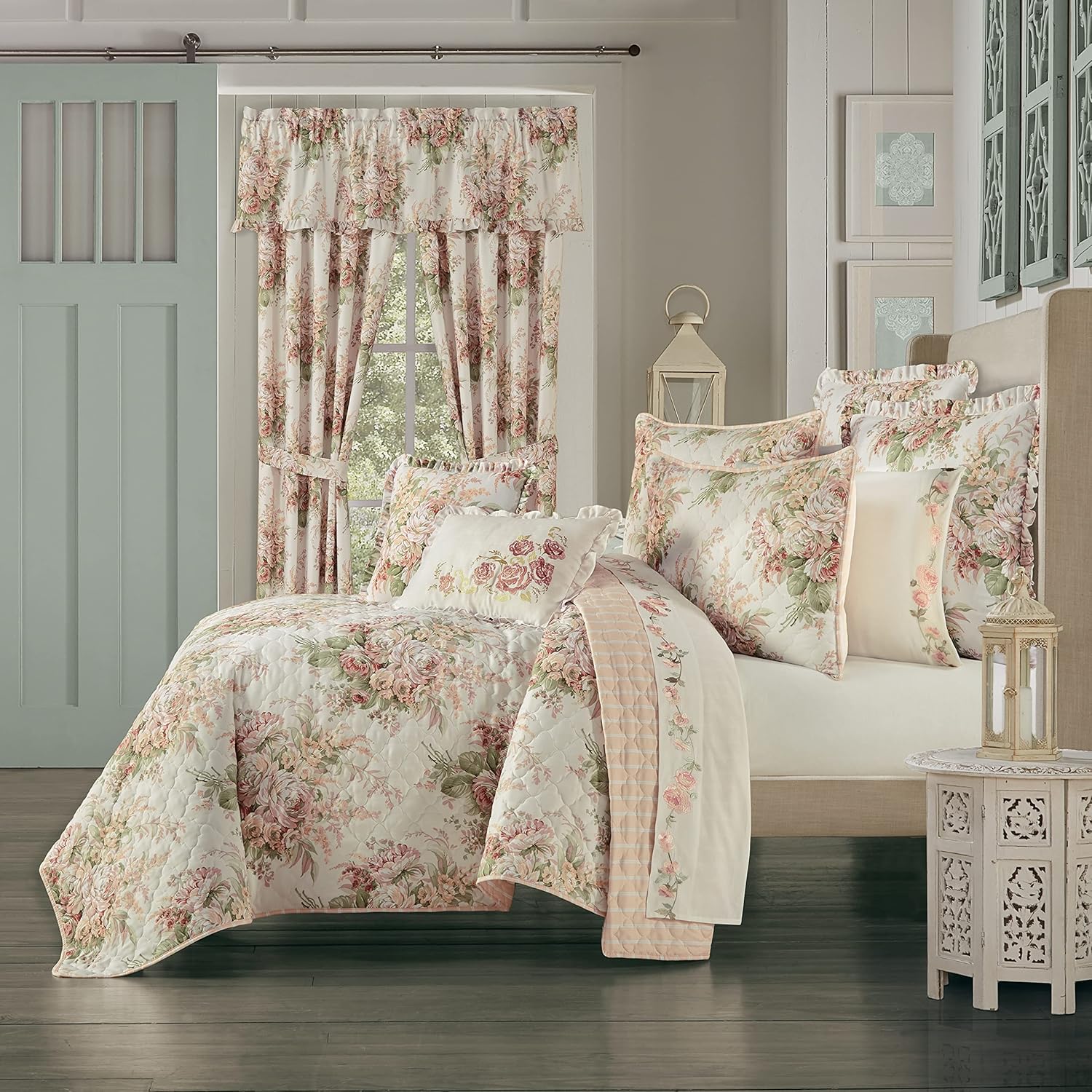 Overstock Royal Court Estelle Quilt Set 2Pc Coral 68X86
