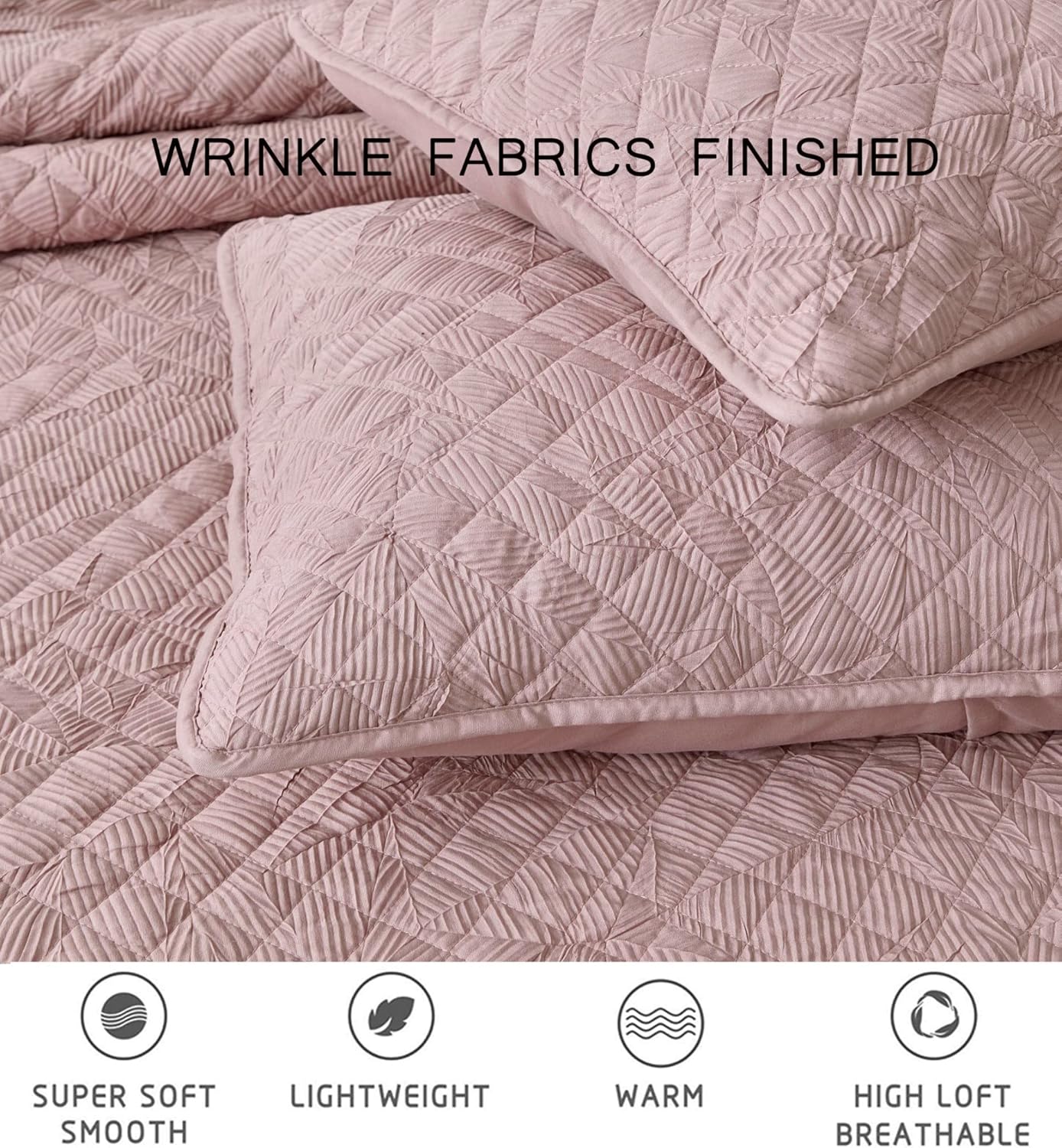 Chezmoi Collection Pucker 3-Piece King Quilt Set