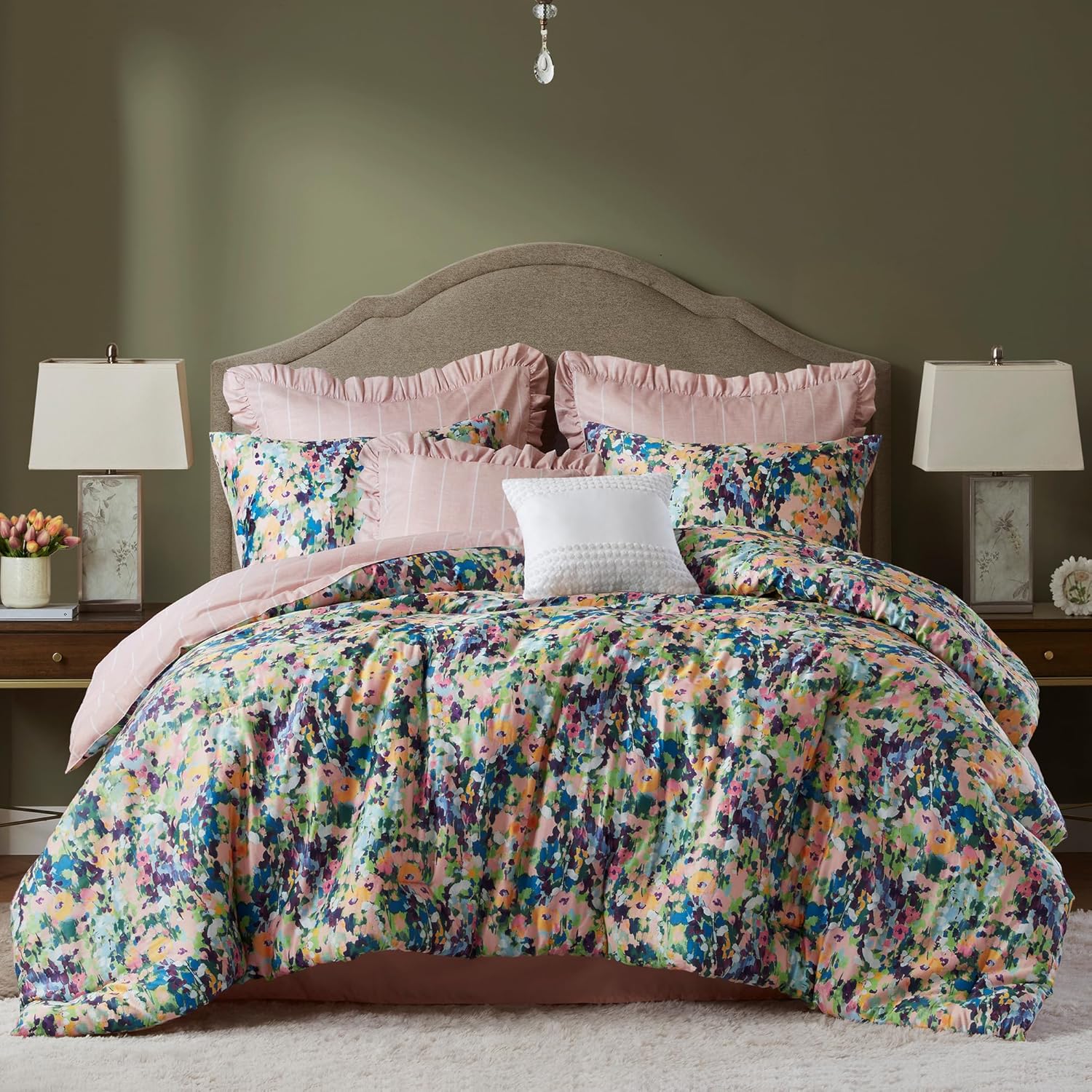 Madison Park Floral Reversible Comforter Set King Size