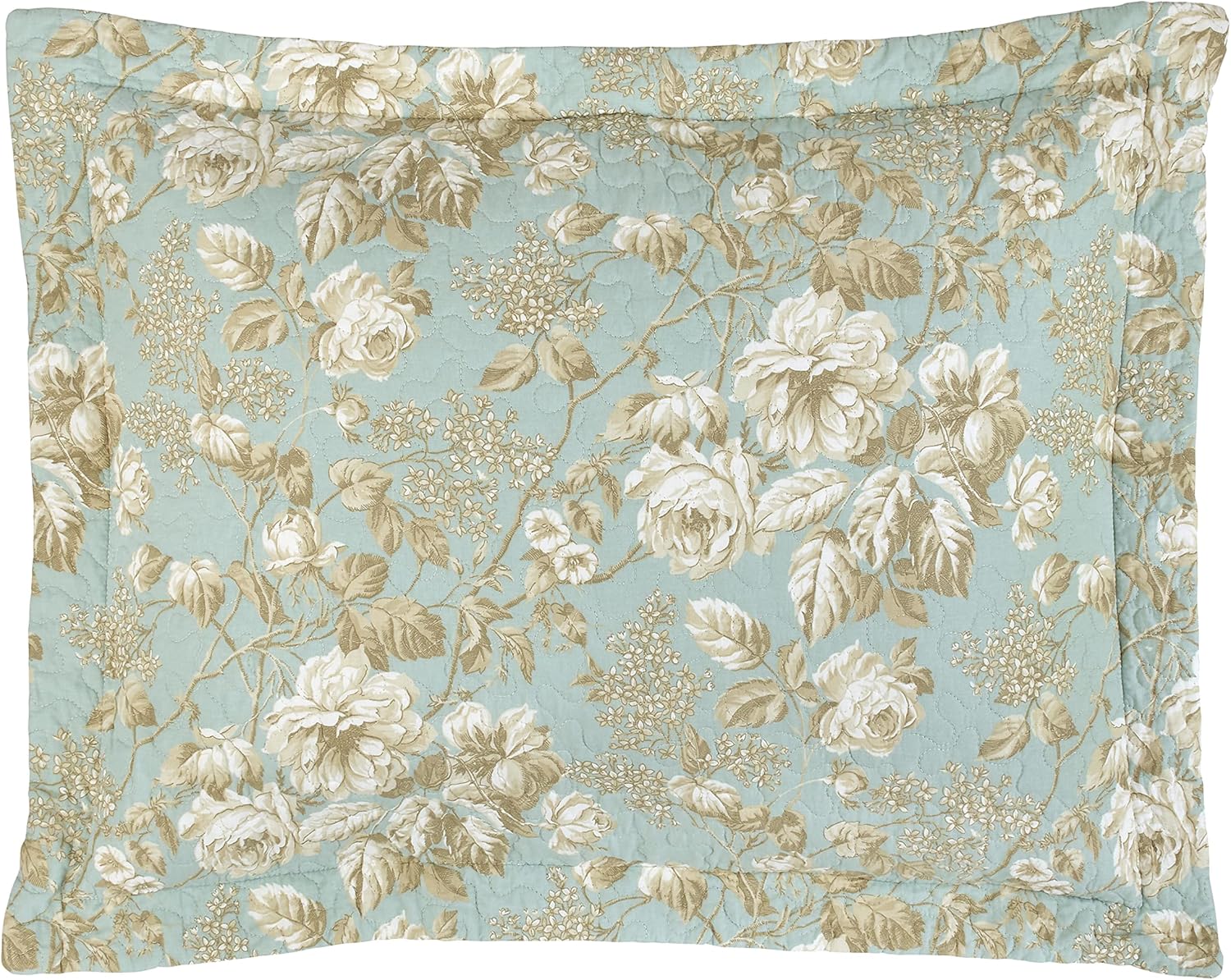 Laura Ashley Twin Quilt Set Cotton Reversible Bedding with Matching Sham