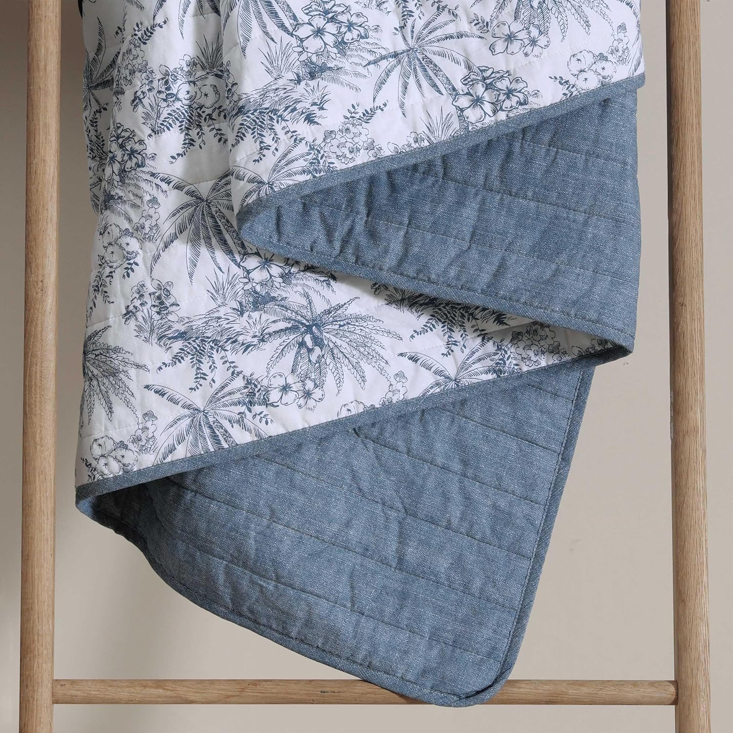 Tommy Bahama King Quilt Set with Shams - Reversible Cotton Bedding