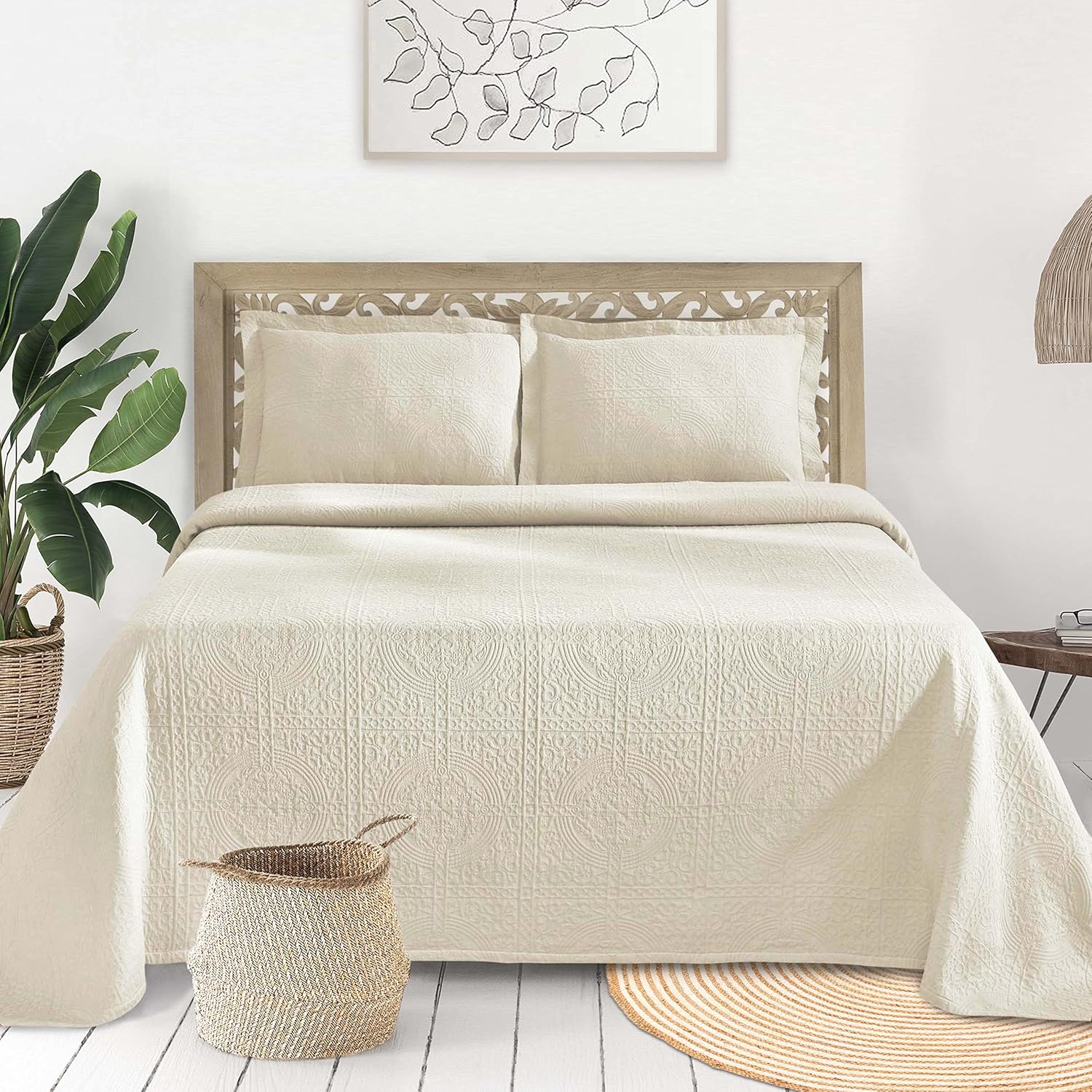BLUENILEMILLS BNM Matelasse Bedspread Set of 3