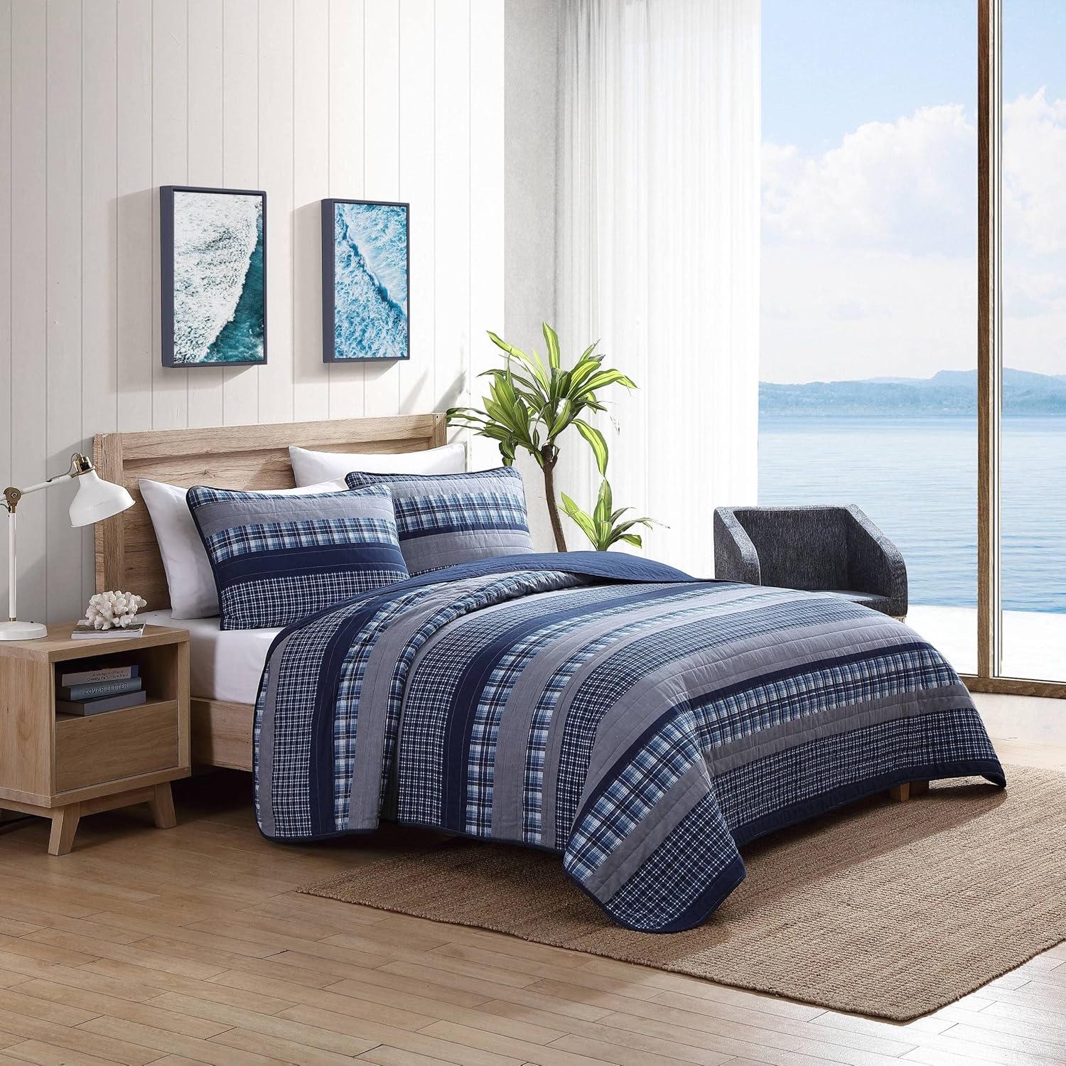 Nautica Twin Quilt Set in Addison Blue