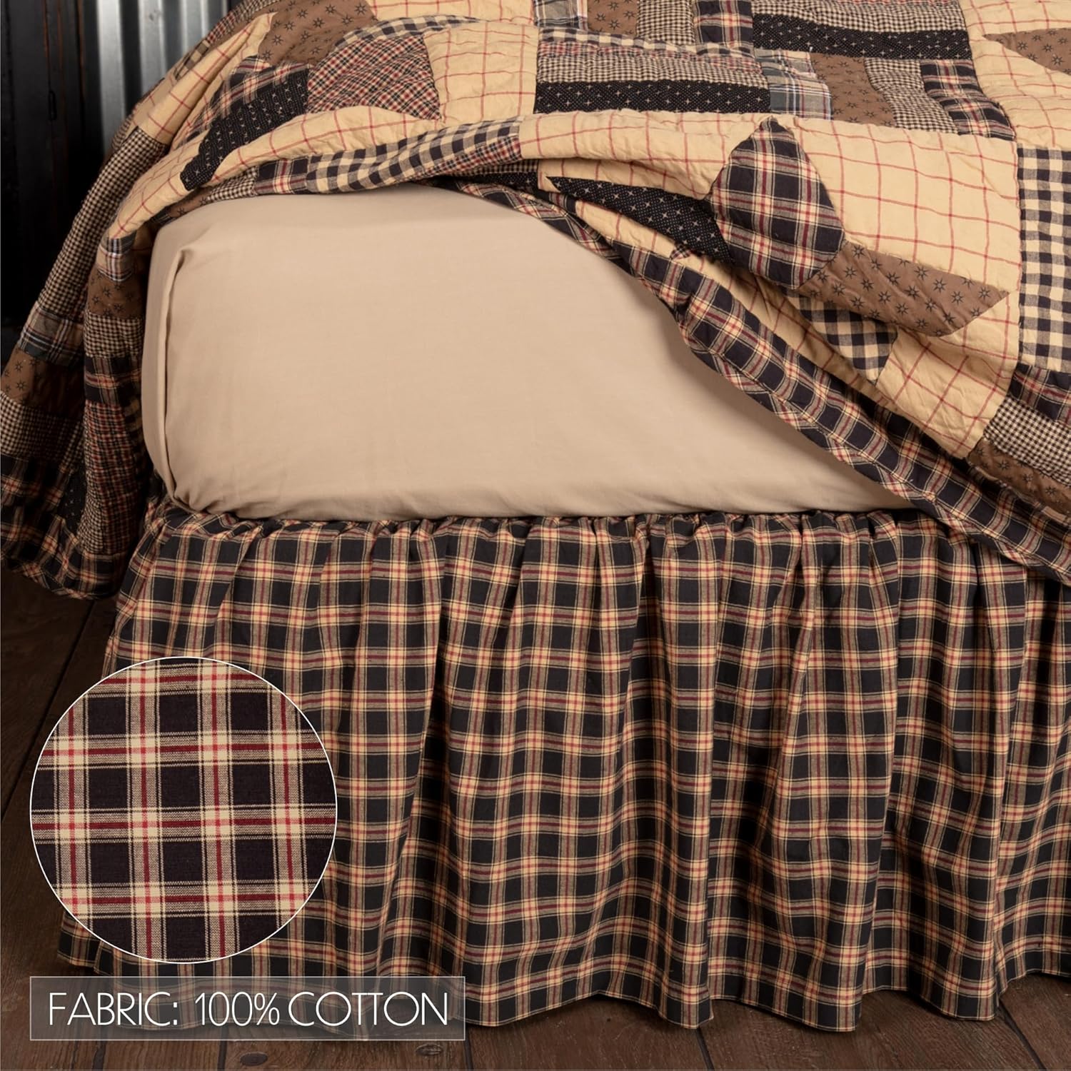 VHC Brands Bingham Star King Quilt Set 6 Pieces