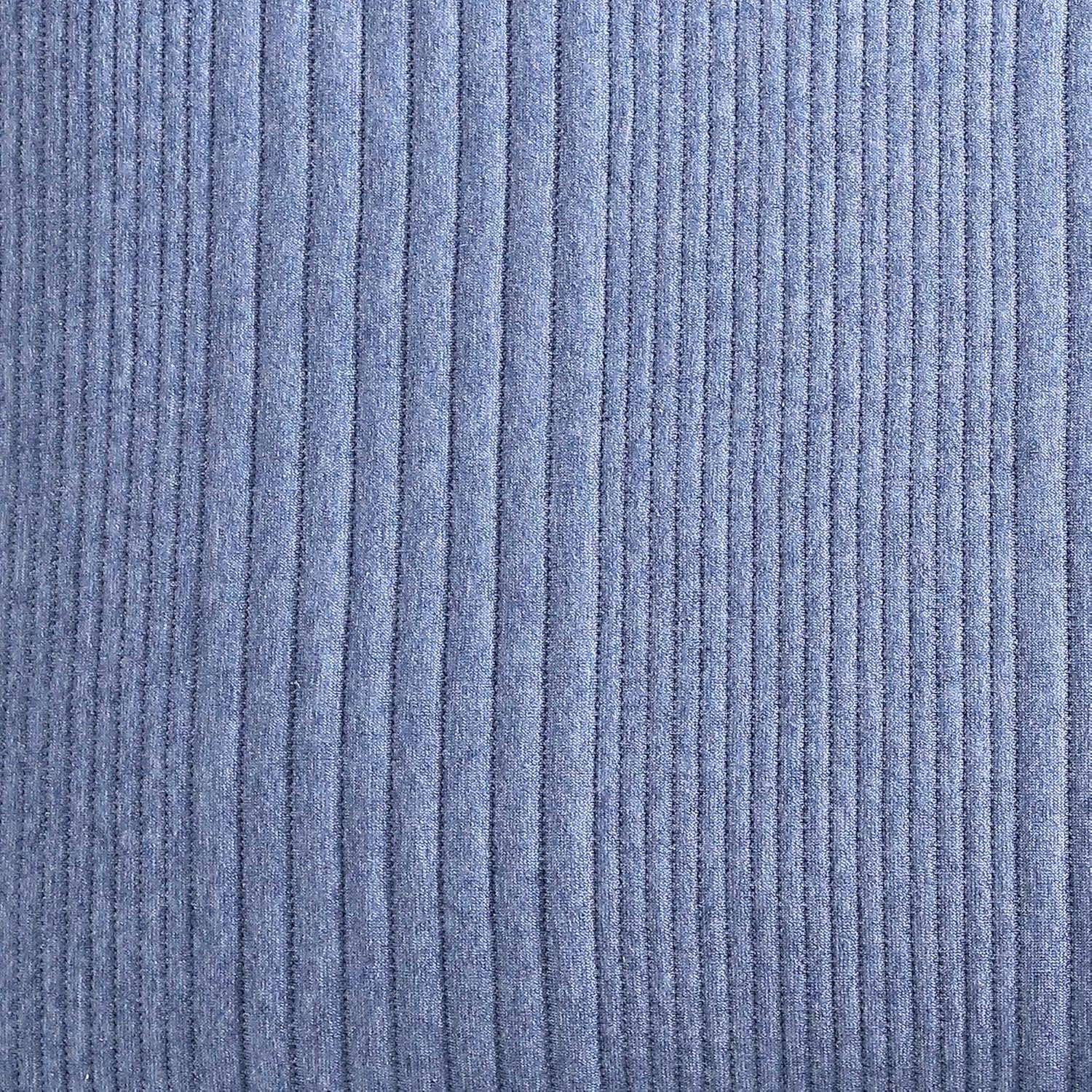 Brielle Home Atlas Jersey Knit Quilt Set - Medium Blue Twin 1