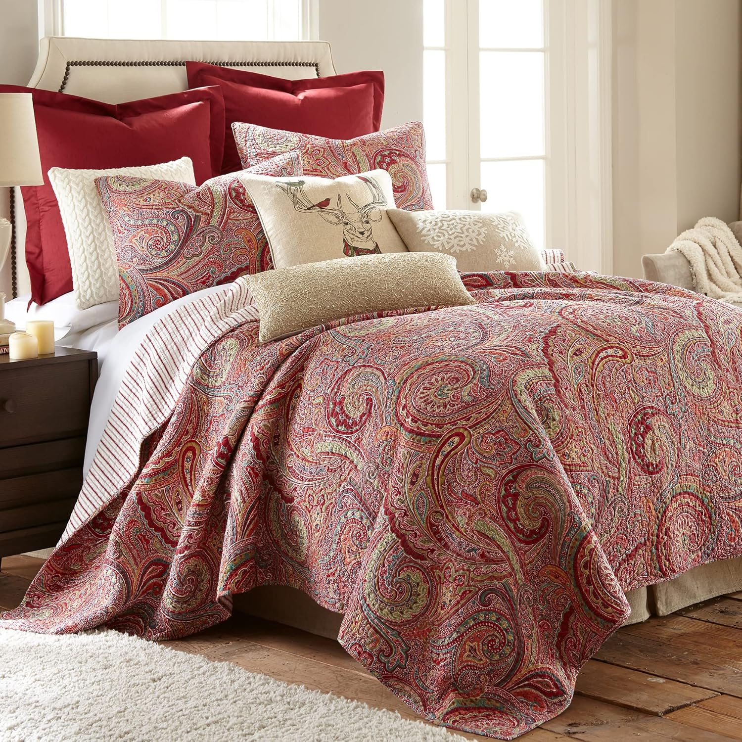 Levtex Home Spruce Red Quilt Set Twin XL