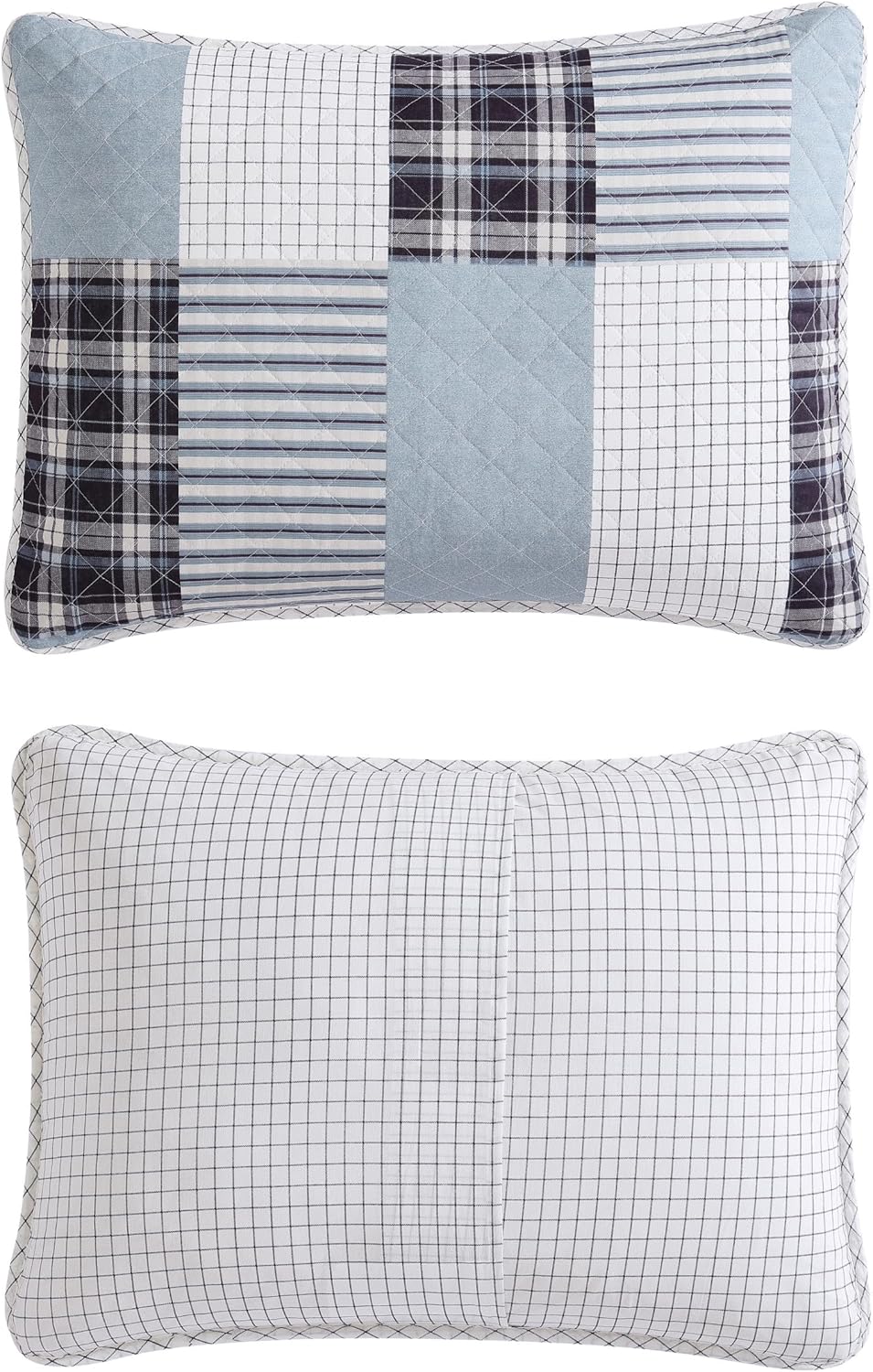 Eddie Bauer Twin Quilt Set Reversible Cotton Bedding with Matching Sham All Seasons