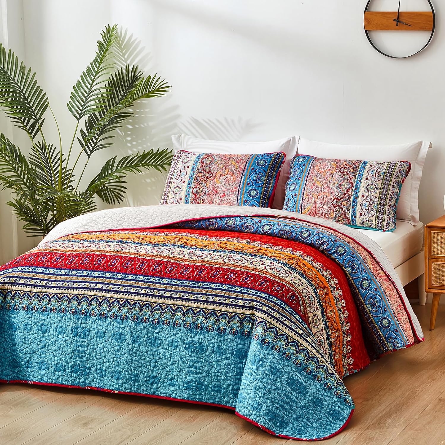 WONGS BEDDING Boho Twin Quilt Set
