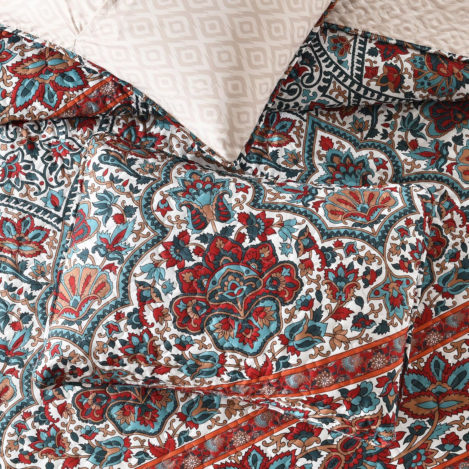 HORIMOTE HOME Boho Reversible Queen Quilt Set
