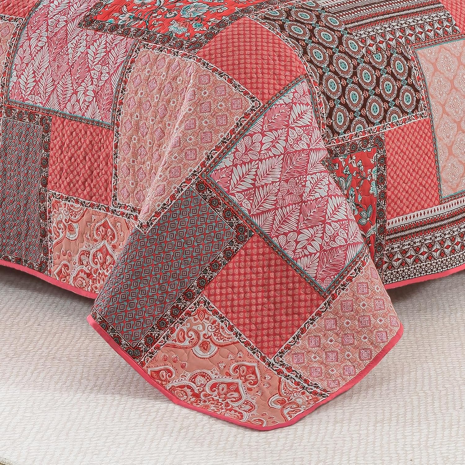 BEDIFANY Cotton Queen Quilt Set with 2 Pillow Shams