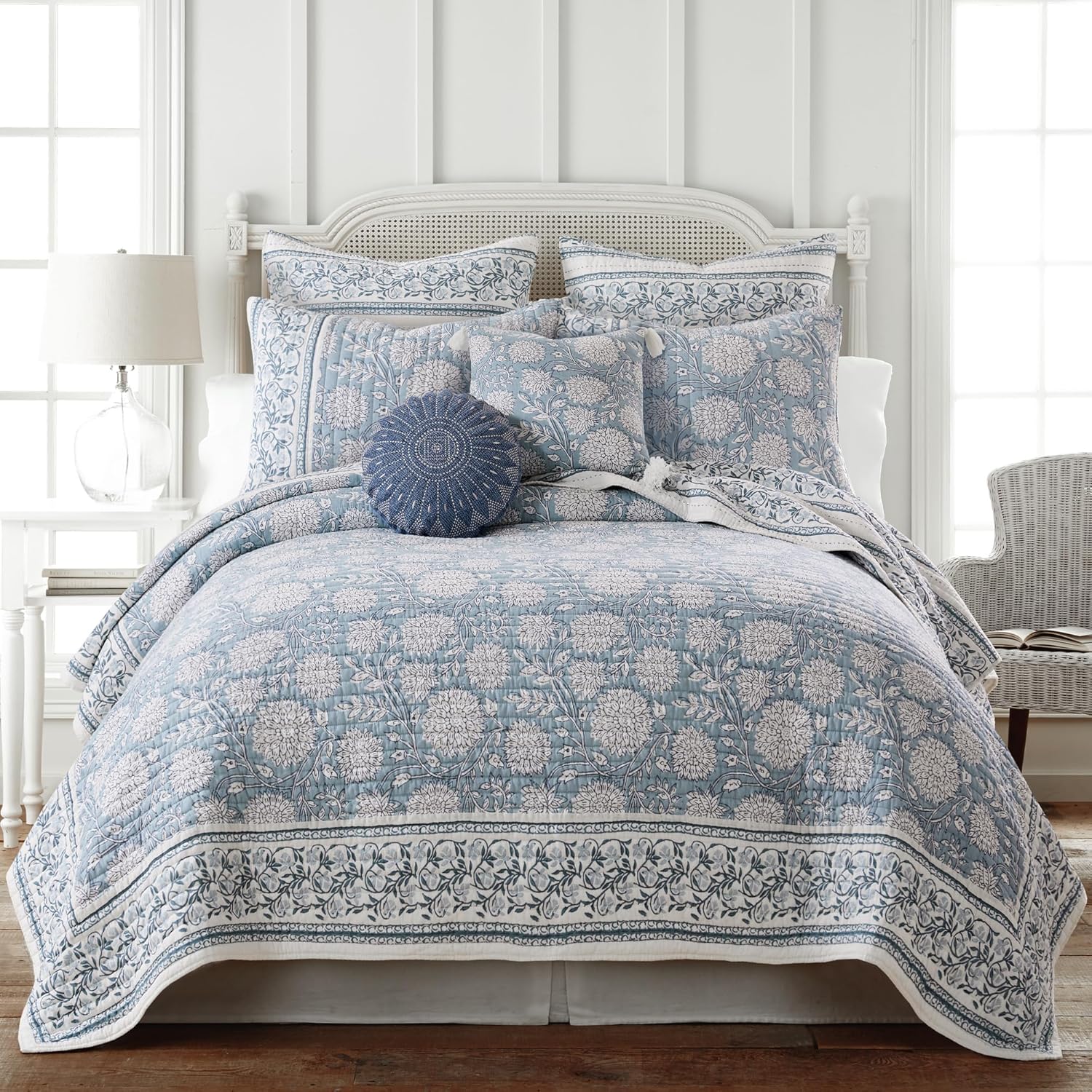 Levtex Home Adare Blue Quilt Set - Full Queen