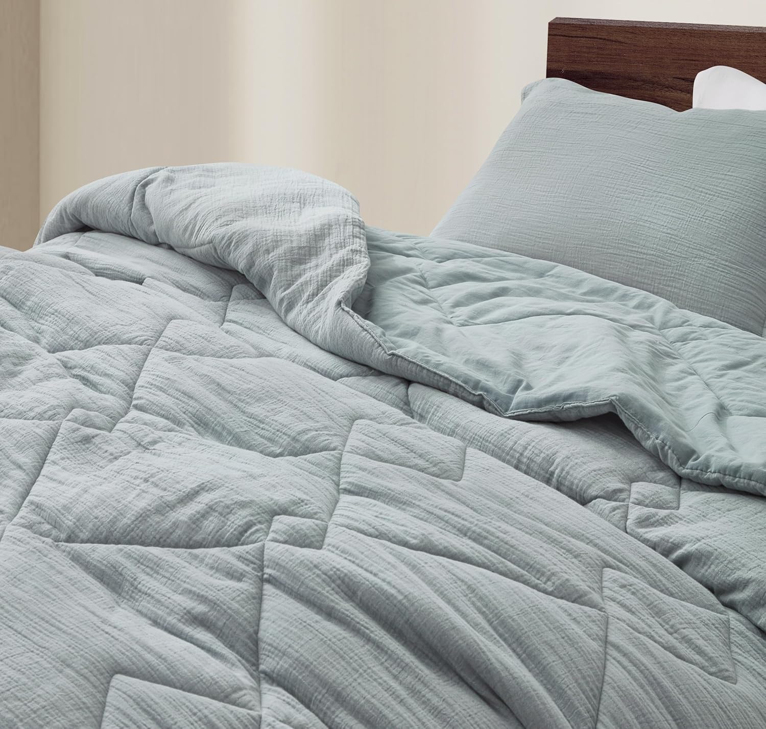 Chezmoi Skye 2-Piece Cotton Muslin Comforter Set