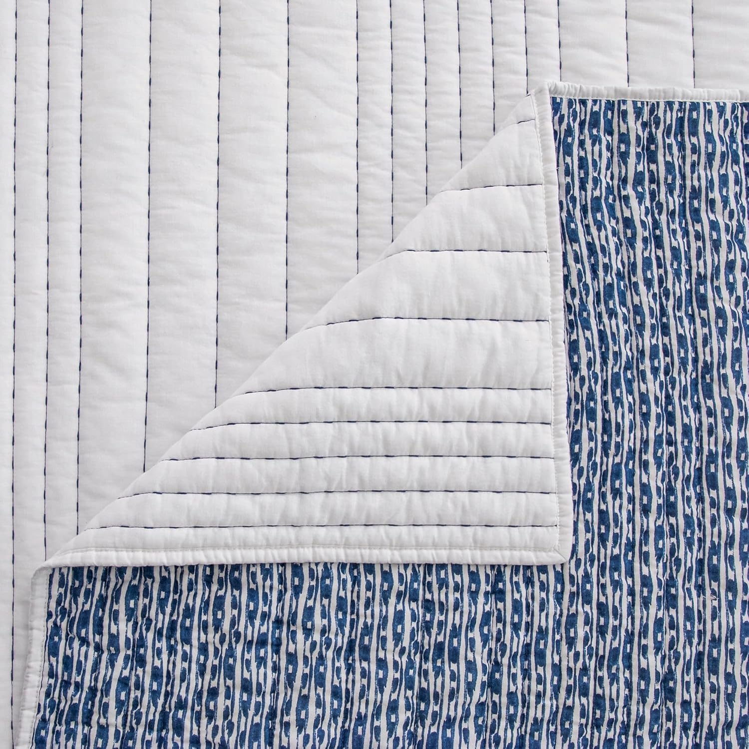 HiEnd Accents Indigo Staccato Coastal Quilt Set 3 Piece 1