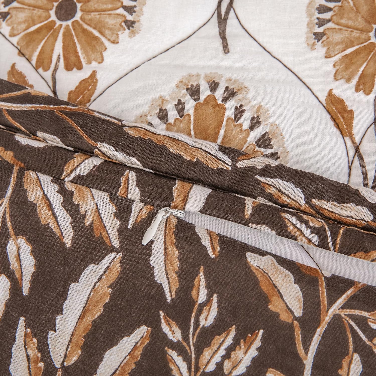 HiEnd Accents Woodstock 3 Piece Reversible Cotton Quilt Set