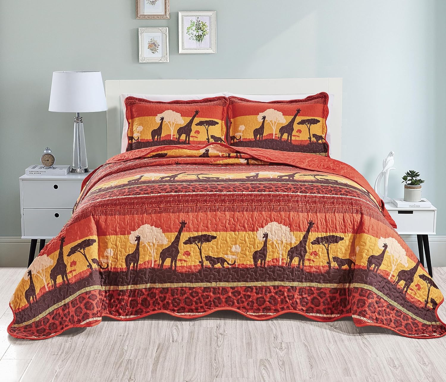 Grand Linen 2-Piece Twin Quilt Set with Wave Edges