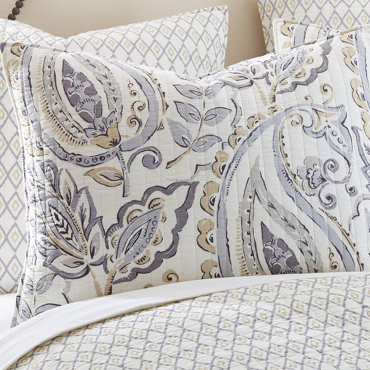 Levtex Home Tamsin Grey Quilt Set - King Size 1