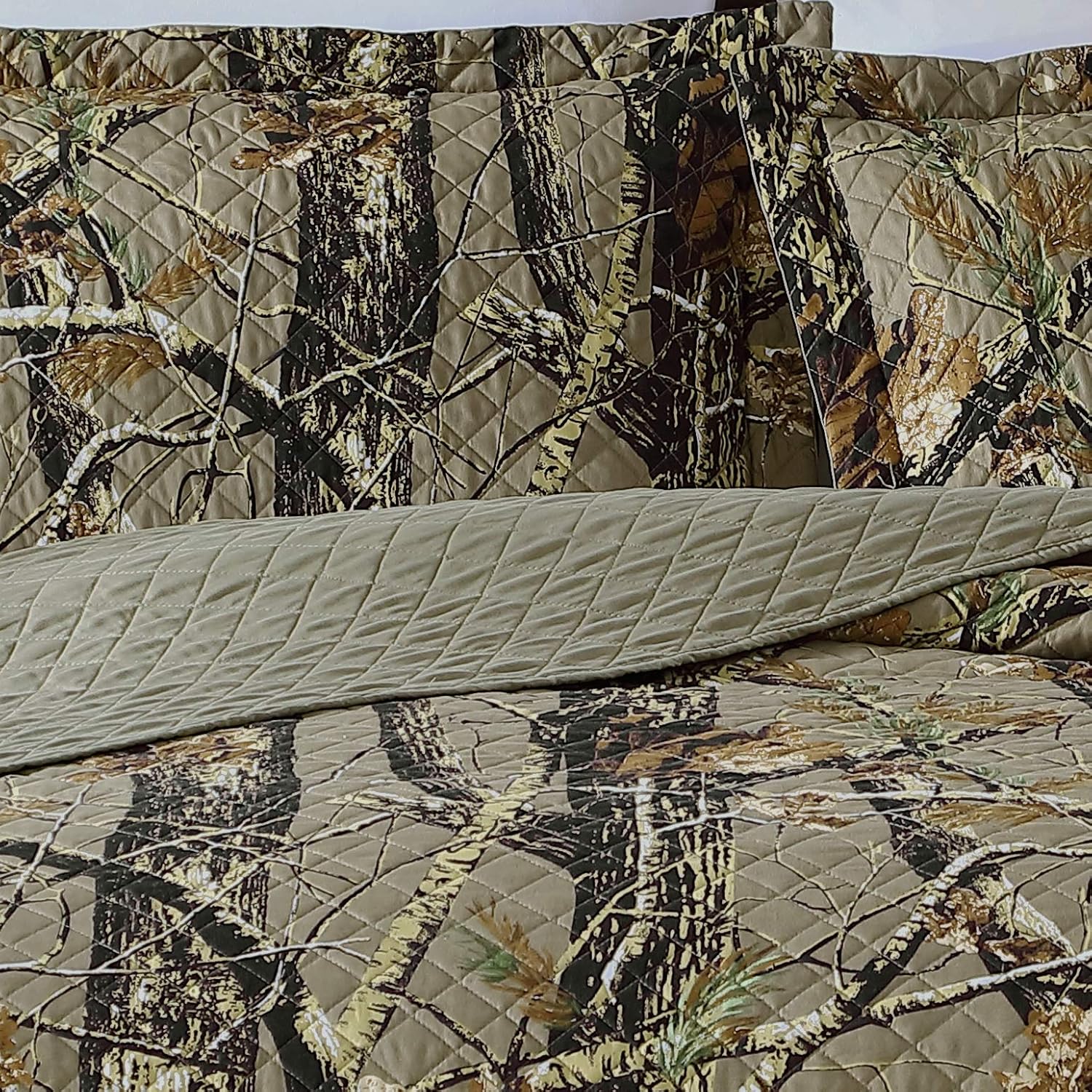 Chezmoi Salem 3-Piece Forest Quilt Set - King Size