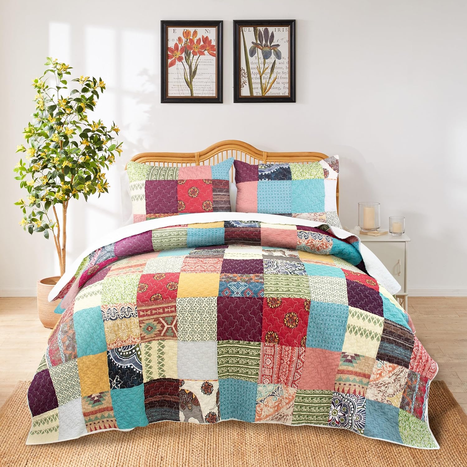 Greenland Home Renee Upcycle Cotton-Lined Quilt Set TwinXL 2-Piece