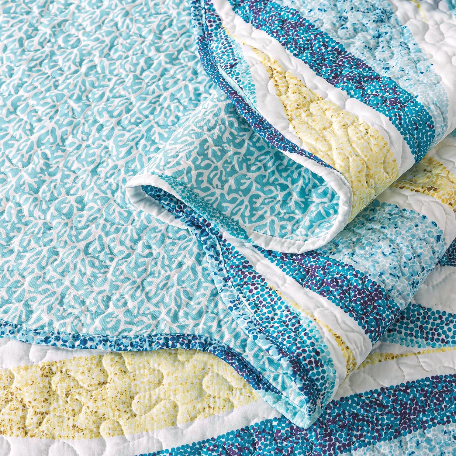 HoneiLife Ocean Quilt Queen Set 3 Piece 1
