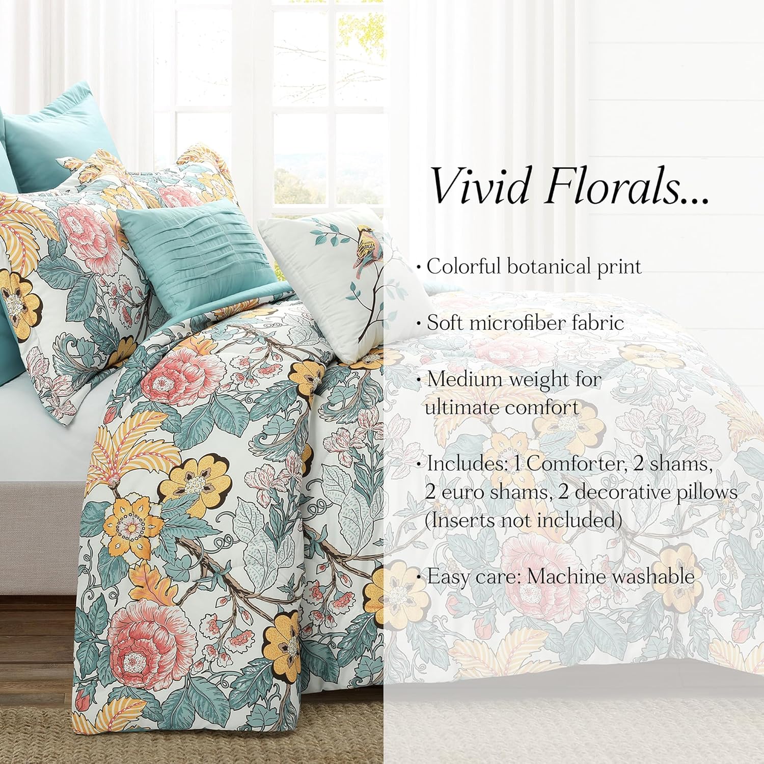Lush Decor Sydney Comforter Set 7 Piece King