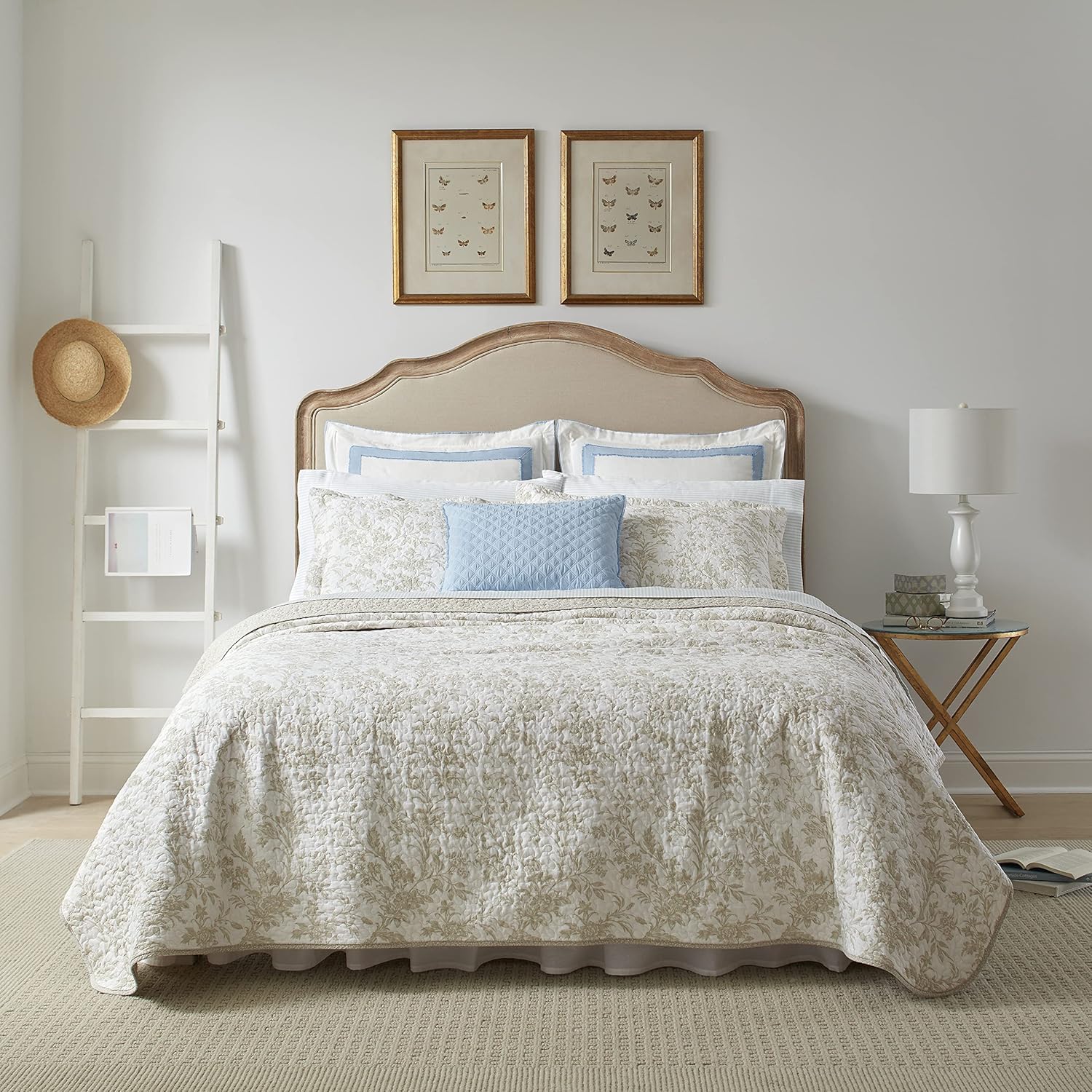 Laura Ashley Home Twin Quilt Set with Matching Sham