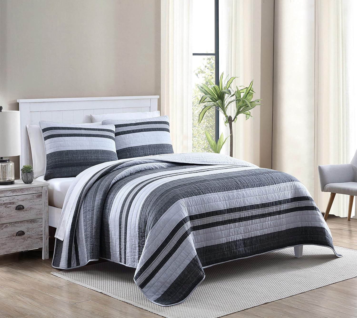 Nautica Twin Quilt Set Cotton Reversible Bedding 1