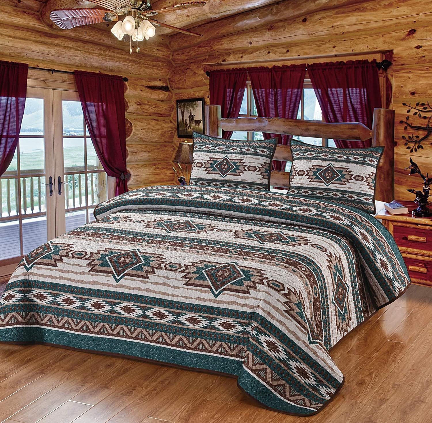 Wowser Desert Themed Queen Quilt Set 3 Piece