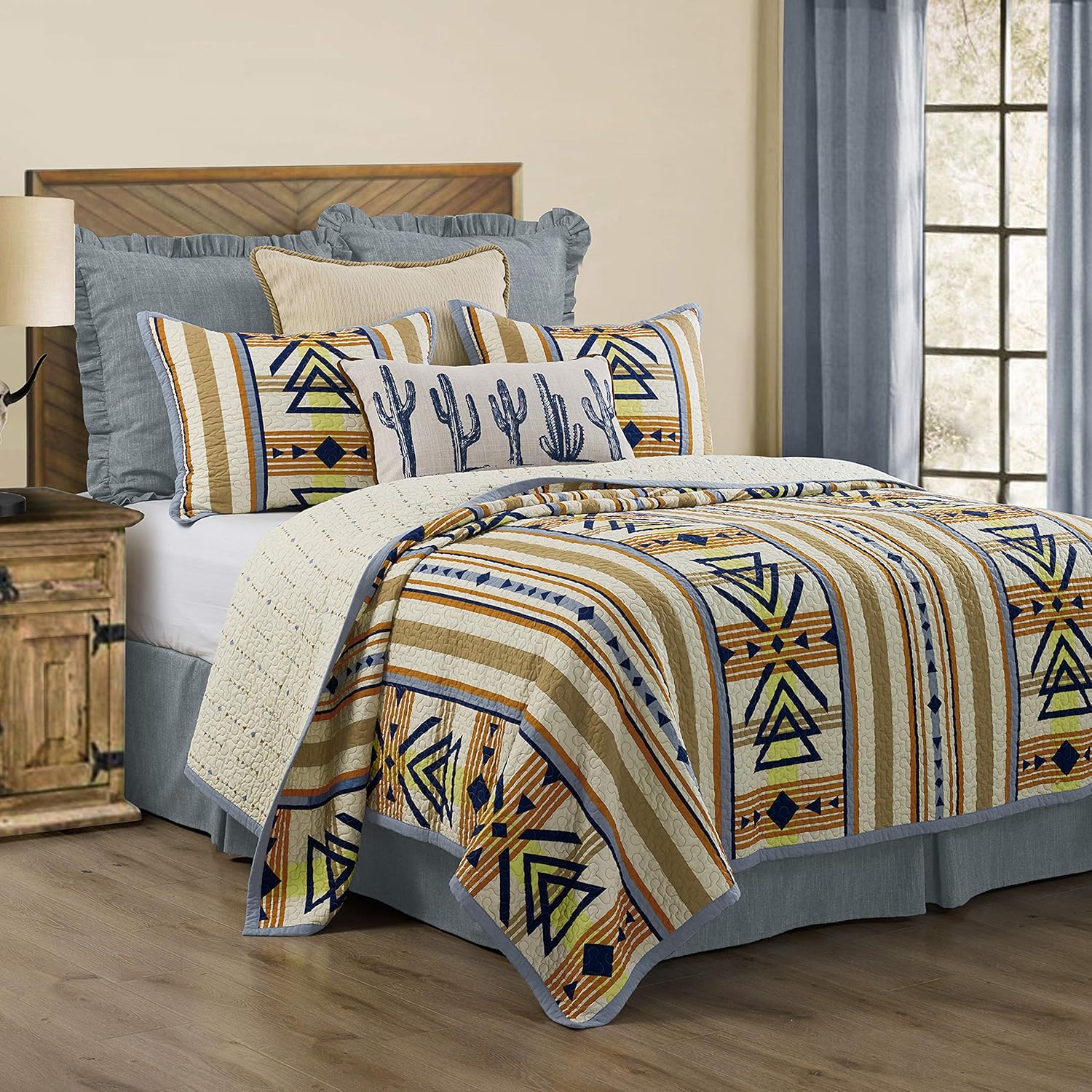 Paseo Road Aztec Quilt Set 3 Piece Super Queen