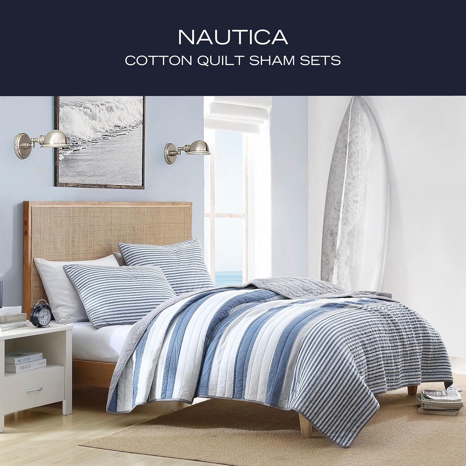 Nautica Twin Quilt Set with Matching Sham 1