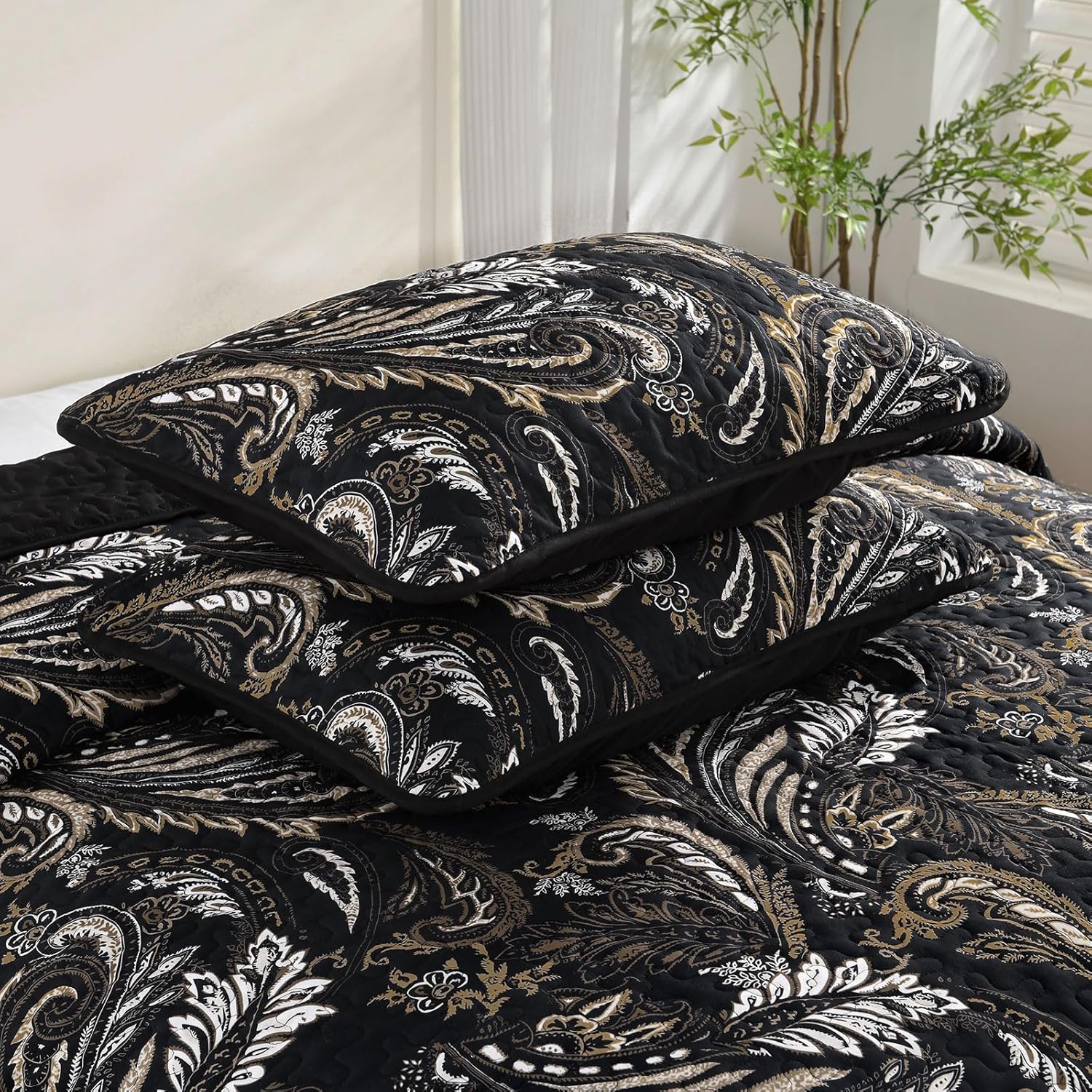 WONGS BEDDING Boho Quilt Set Queen Size