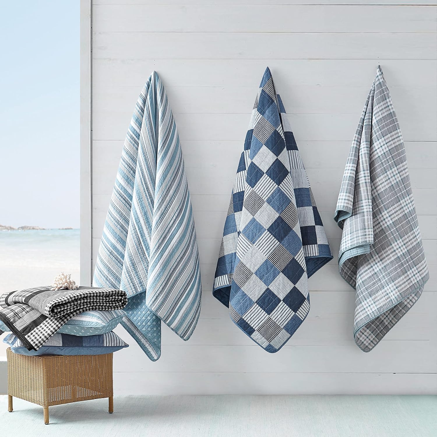 Nautica Quilt Set Jettison Grey FullQueen 1