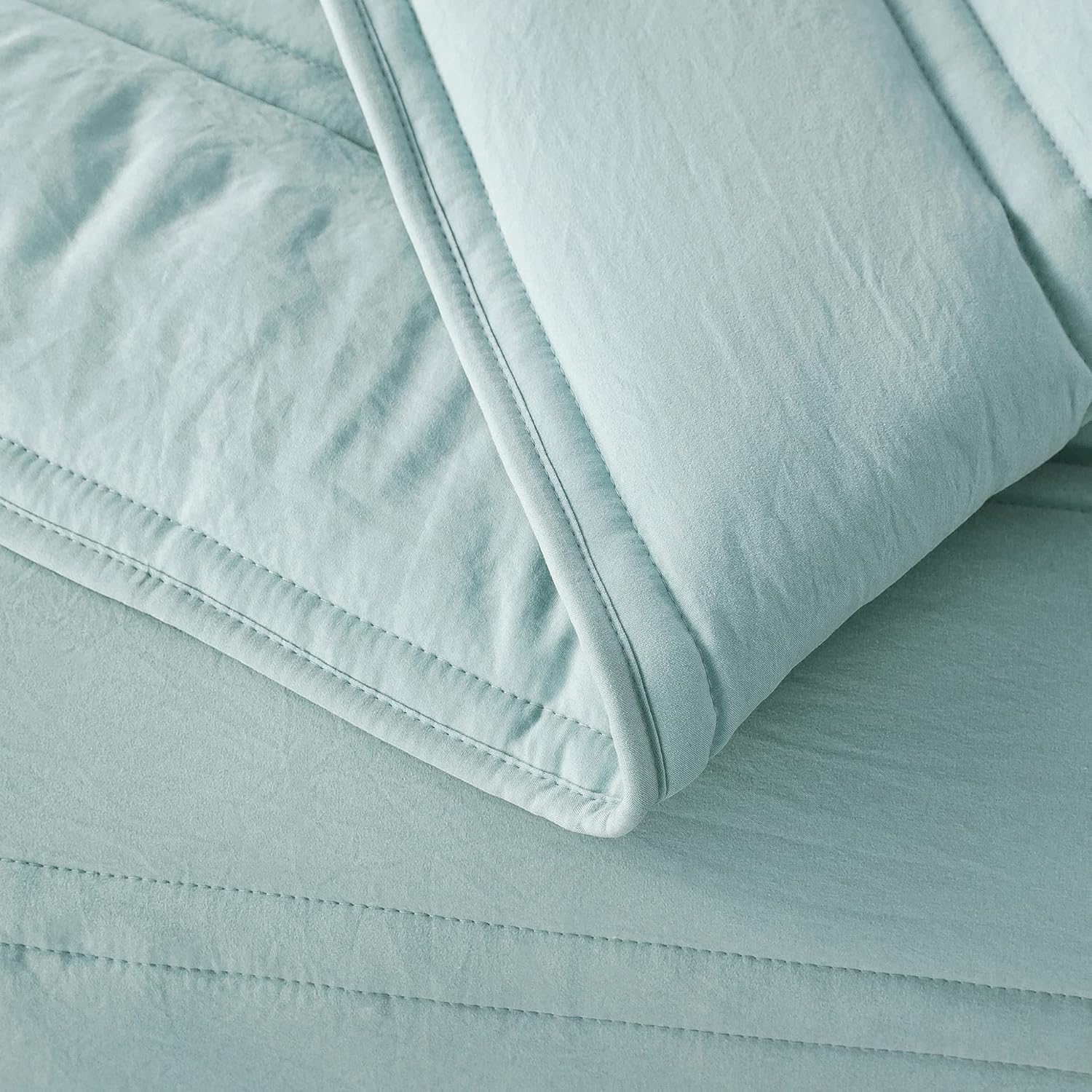 AnnaZ Home 3PC Comforter Set Light Blue Twin XL