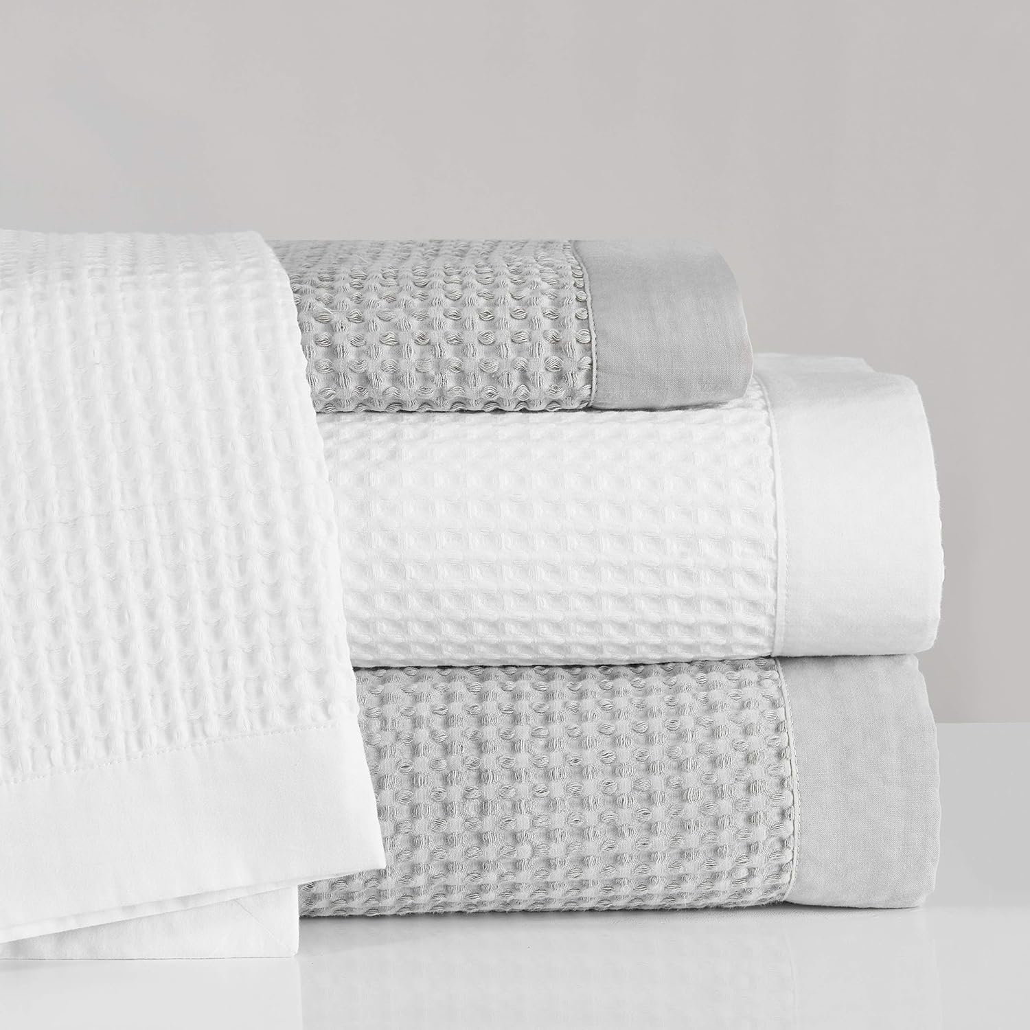 HiEnd Accents Stonewashed Cotton Waffle Coverlet Set