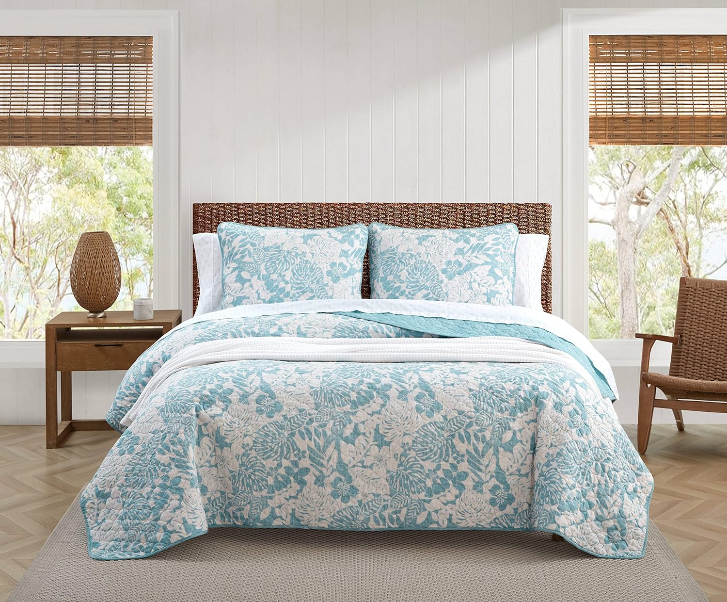 Tommy Bahama Quilt Set - Laguna Beach Aqua FullQueen