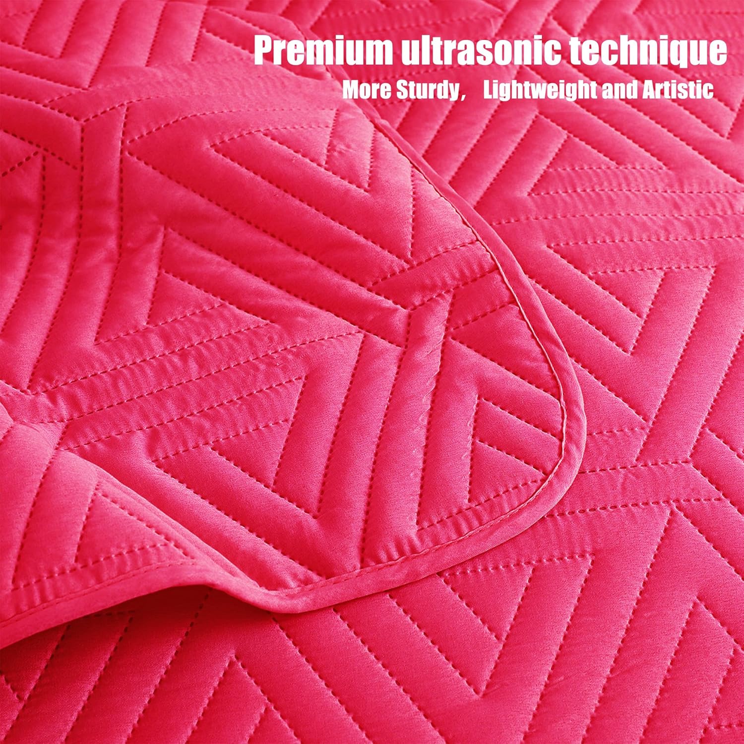 Whale Flotilla Hot Pink Soft Reversible Quilt Set 1
