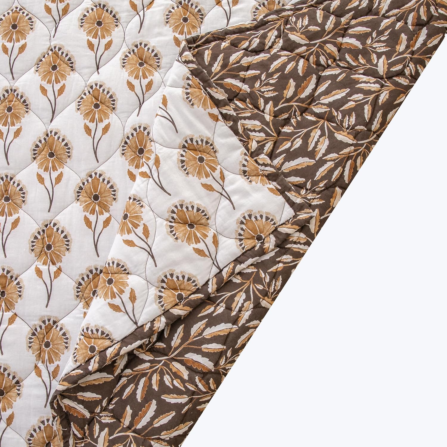 HiEnd Accents Woodstock 3 Piece Reversible Cotton Quilt Set