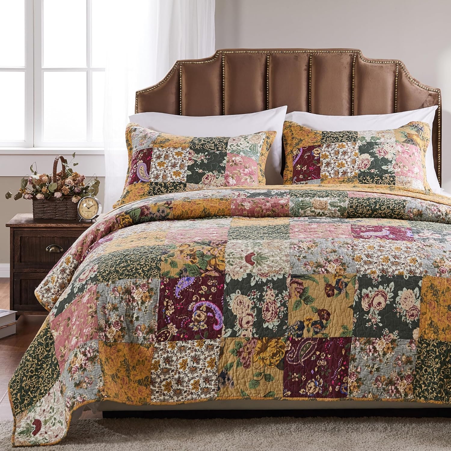 Greenland Home Antique Chic 100 Cotton Quilt Set Twin XL