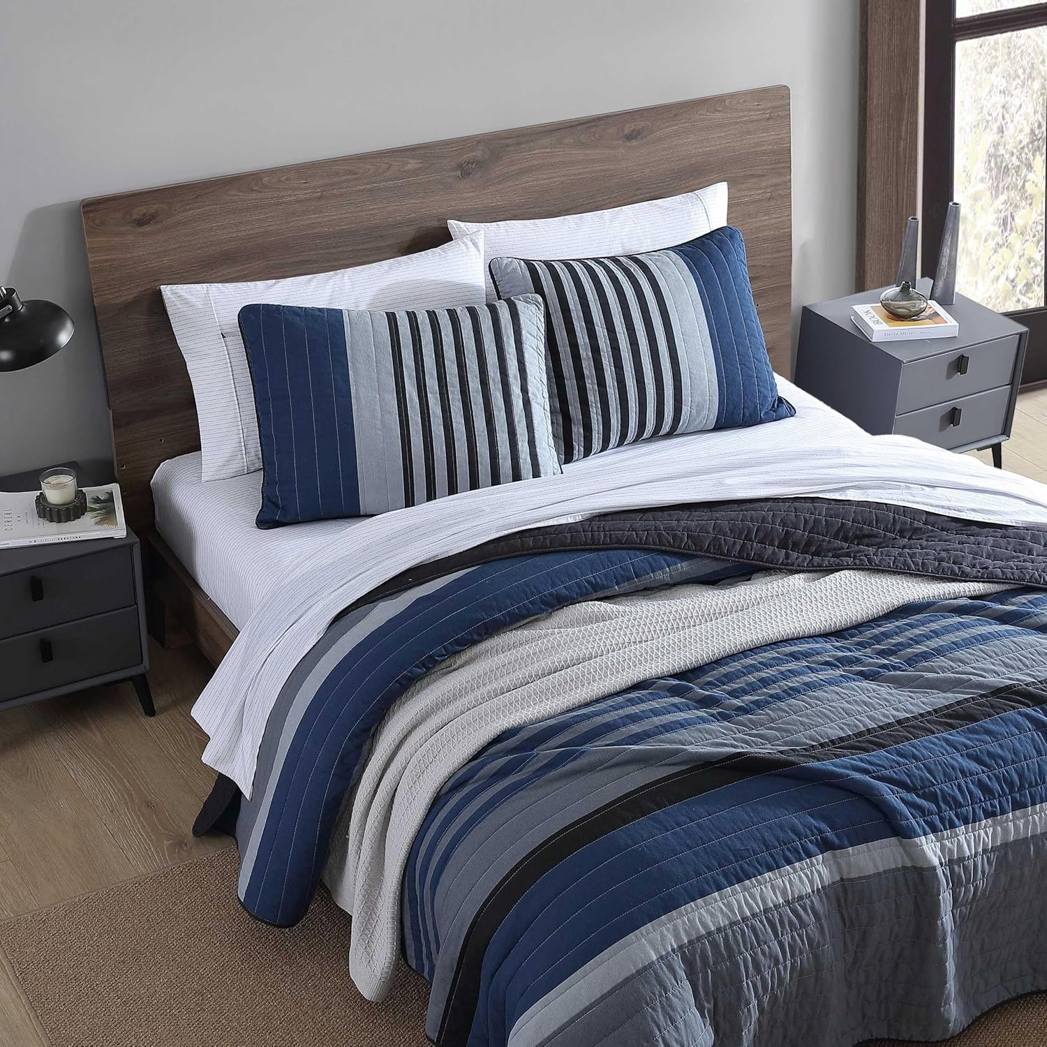 Nautica Twin Quilt Set - Reversible Cotton Bedding